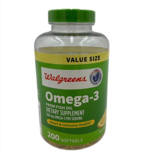 Supplement, Walgreens Omega-3, Case of 24 bottles