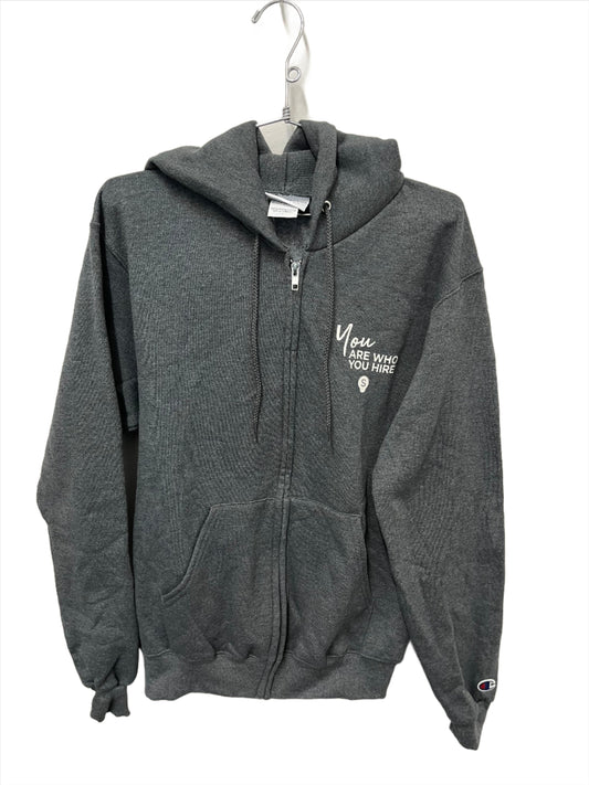 Hoodie, Full Zip, Branded with "You Are Who You Hire"