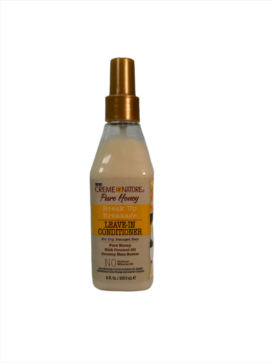 Creme of Nature Pure Honey Break up Breakage Leave-in Conditioner, 8 Oz Bottle