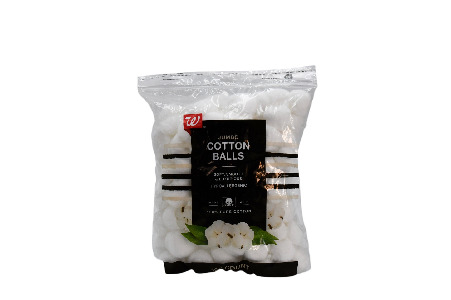 Cotton Balls, Walgreens Brand, Bag of 100 cotton balls