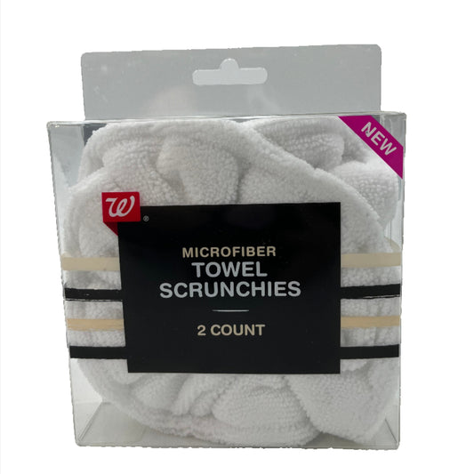 Towel Scrunchies to help dry hair, Walgreens, Microfiber - 2 count box