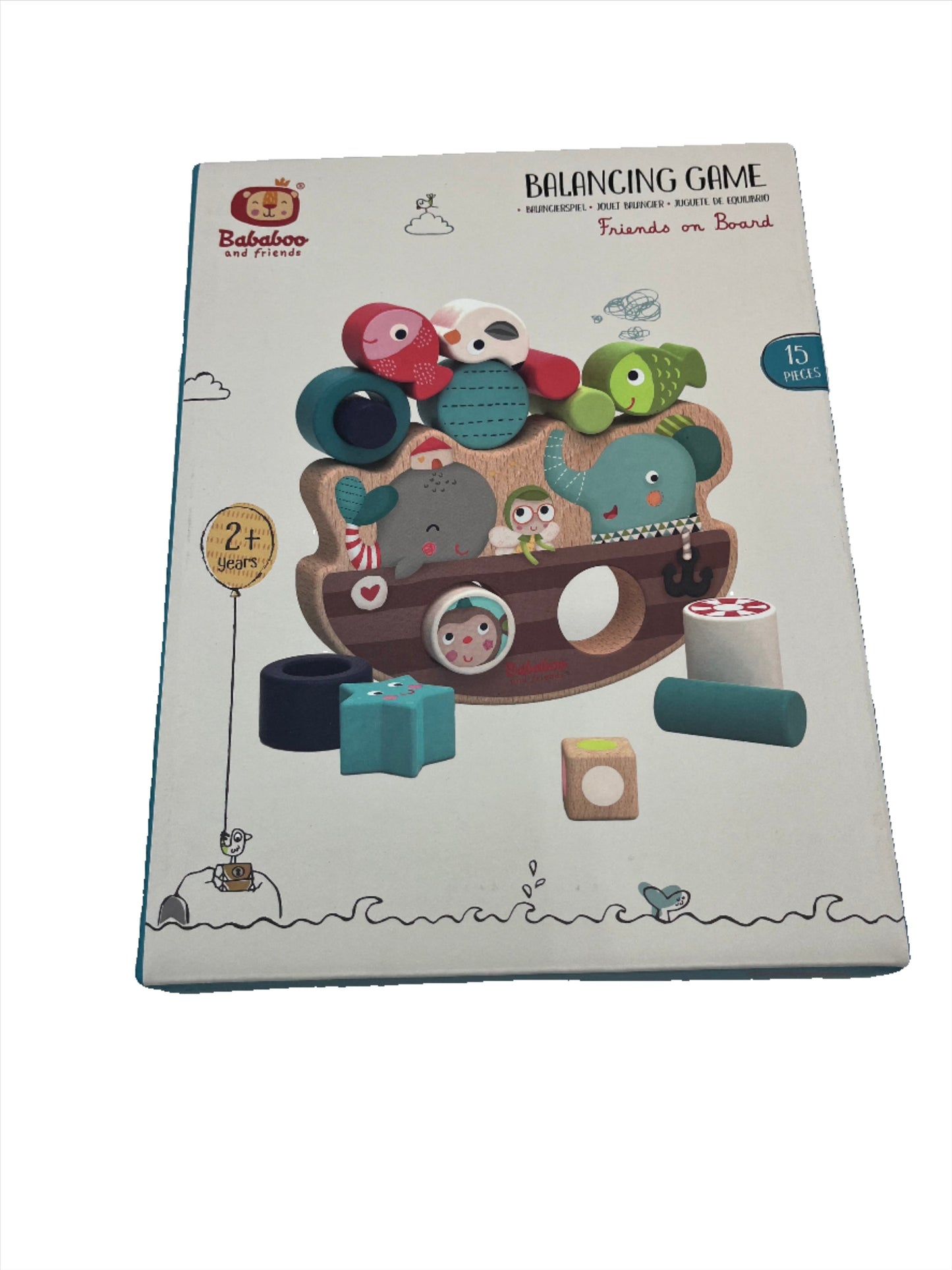 Game, Wooden Balance Game for Ages 2+, Bababoo and Friends, Case of 2