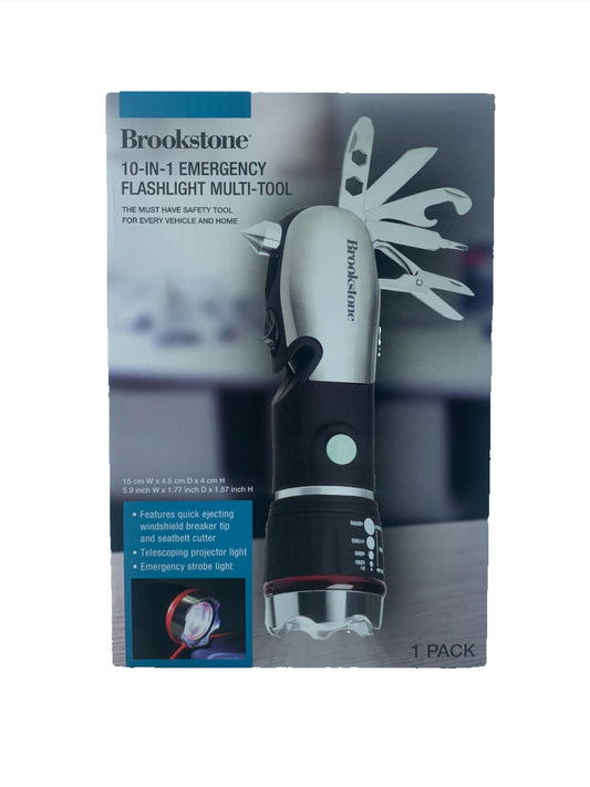 10-in-1 Emergency Flashlight Multi-Tool, Brookstone