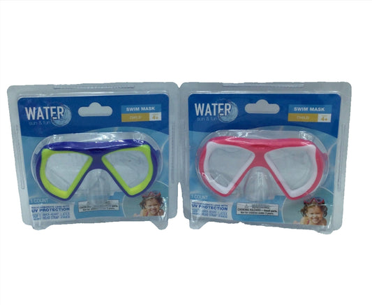 Swim Mask, Child Size, Assorted Colors. Ages 4+