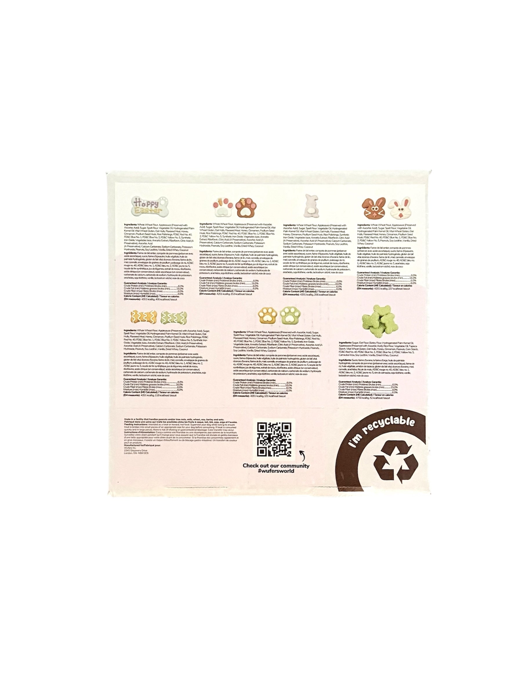 Wufers Gourmet Dog Treats - Easter Cookie Box