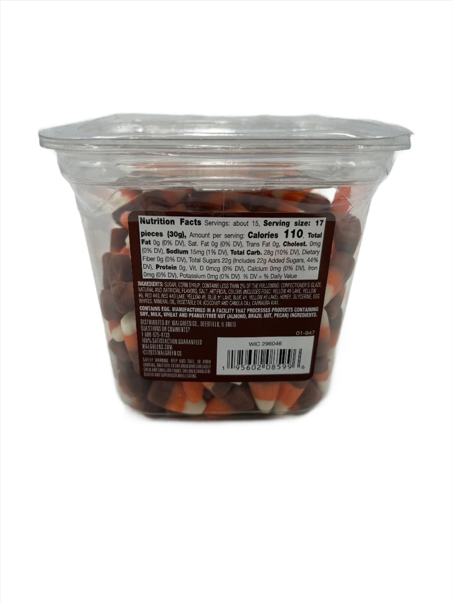 Candy, Harvest Candy Corn- 1 pound tub- Case of 24 tubs