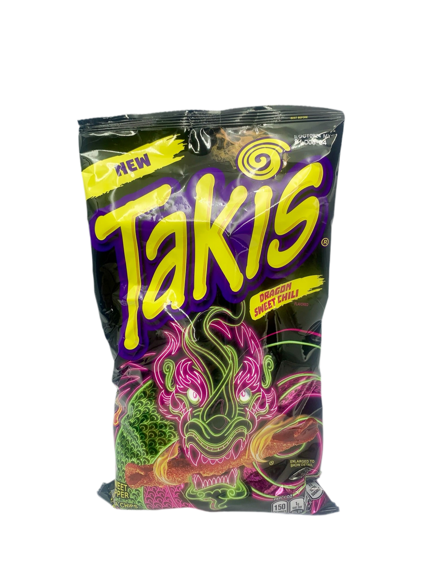 Takis Dragon Sweet Chili - 9.9oz bag.  Case of 14 bags.