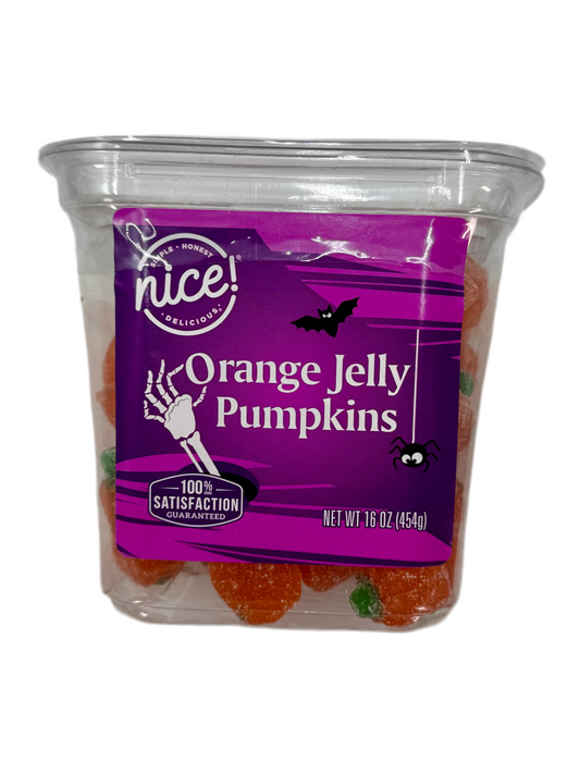 Orange Jelly Pumpkins.  16 oz tub. 5 per order