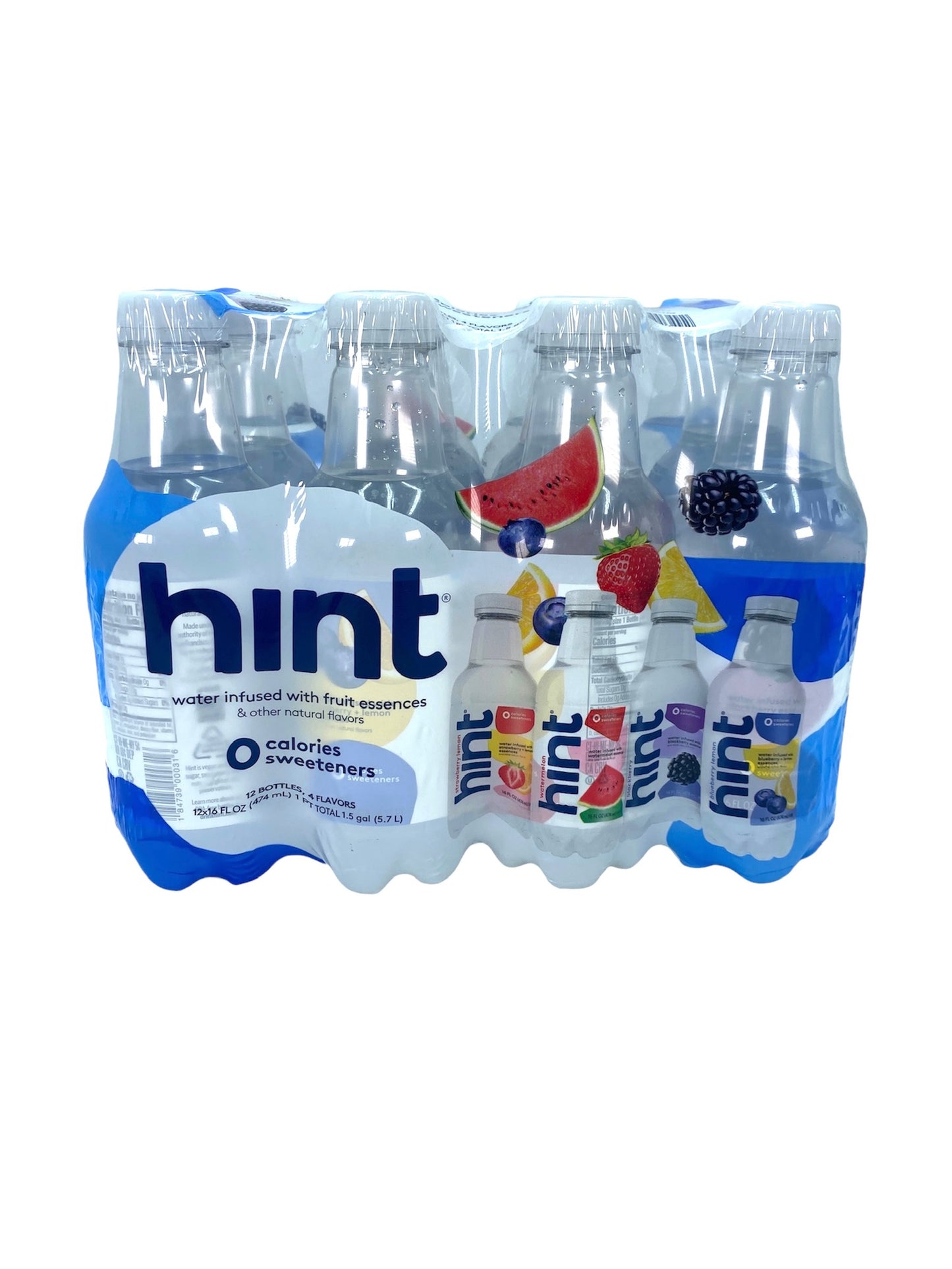 Hint Water - Variety Pack - 16 fl oz bottle.  Case of 12 bottles.