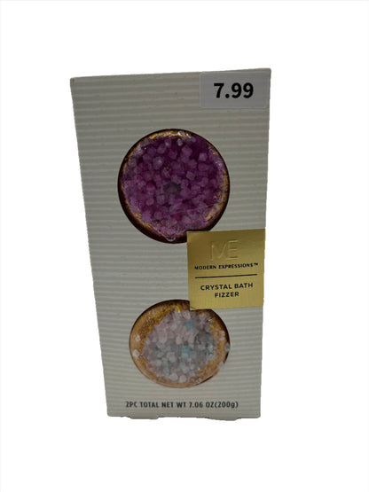 Bath Bombs, Crystal Bath Fizzer - 2 Fizzers per pack