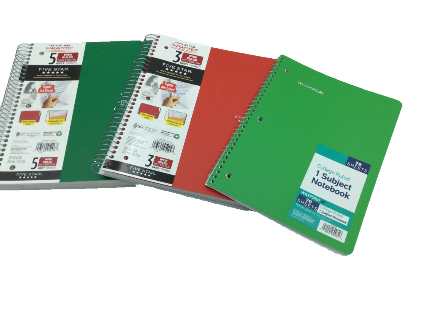 Spiral Notebook, Full Size, Assorted brands, colors & styles