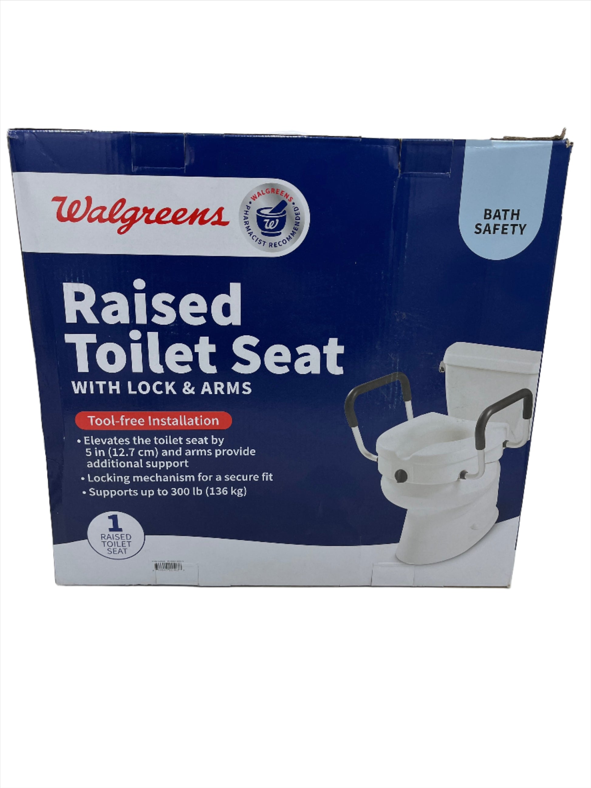 Walgreens Raised Toilet Seat with Lock & Arms GiveNKind