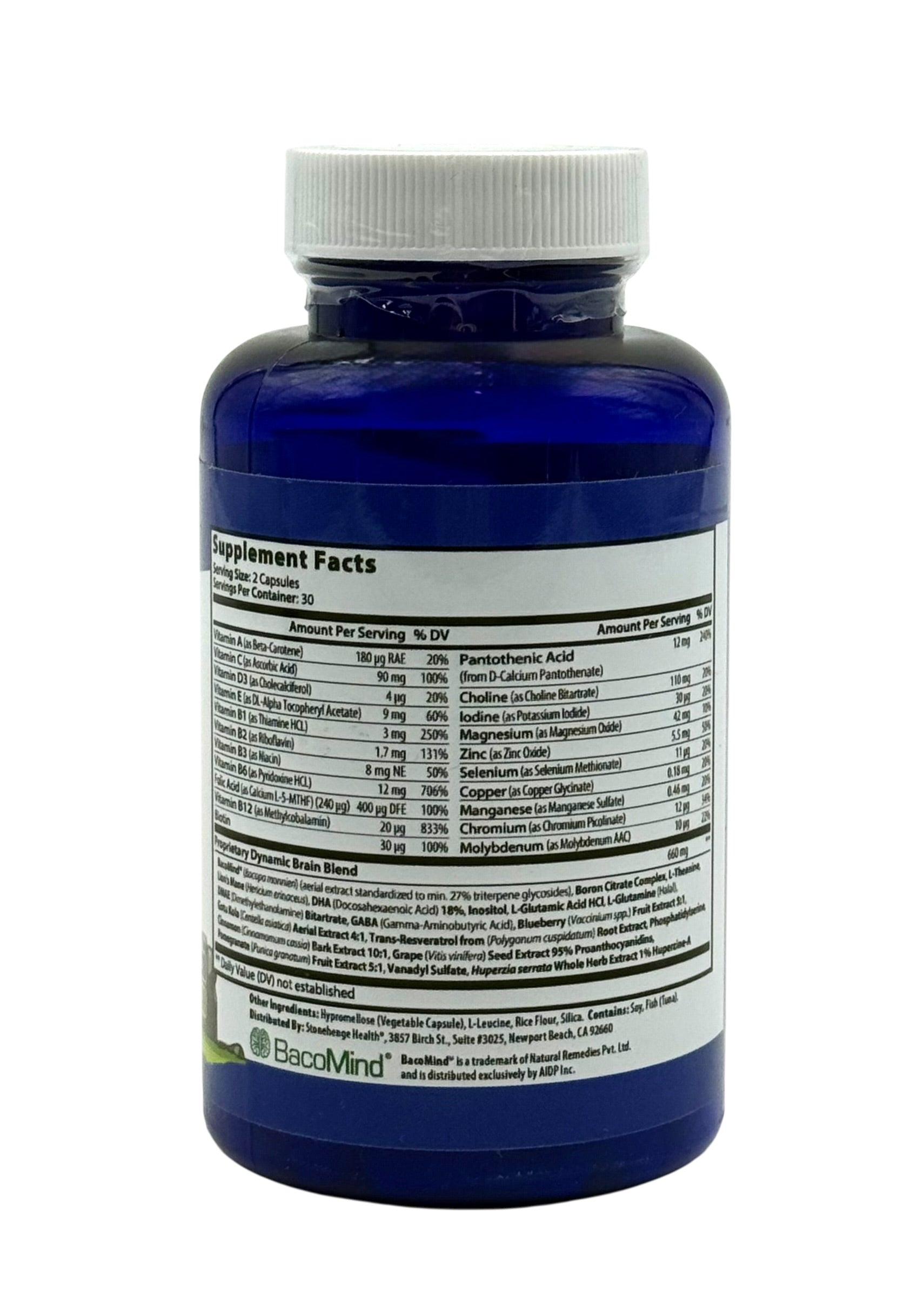 Dynamic Brain Supplement, Stonehenge Health - Bottle of 60 Capsules