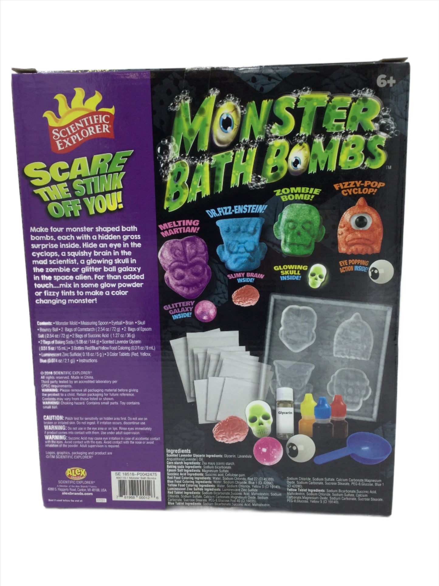 Educational Kit, Scientific Explorer Monster Bath Bombs Kit