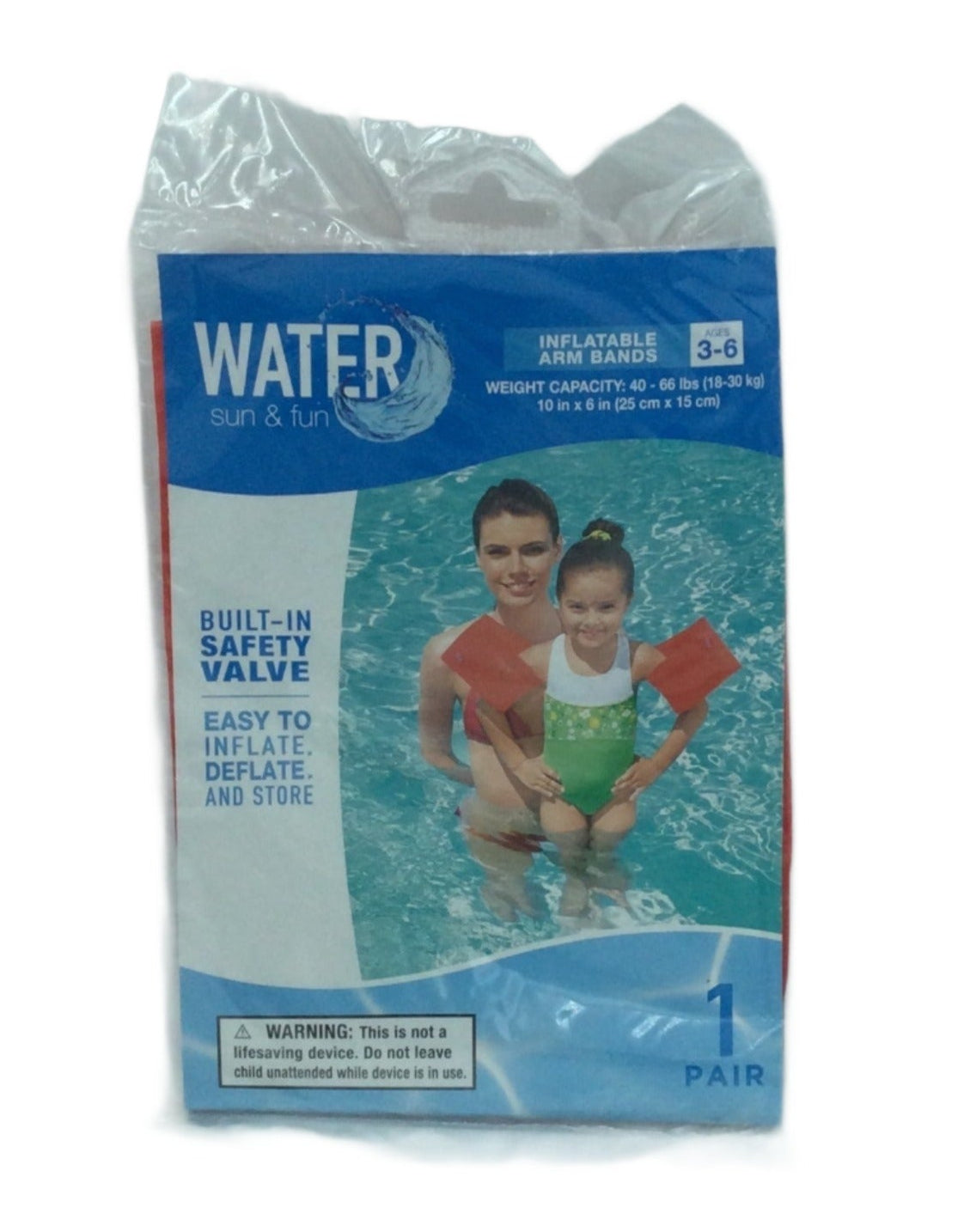 Swim Arm Bands, Inflatable, Ages 3-6.
