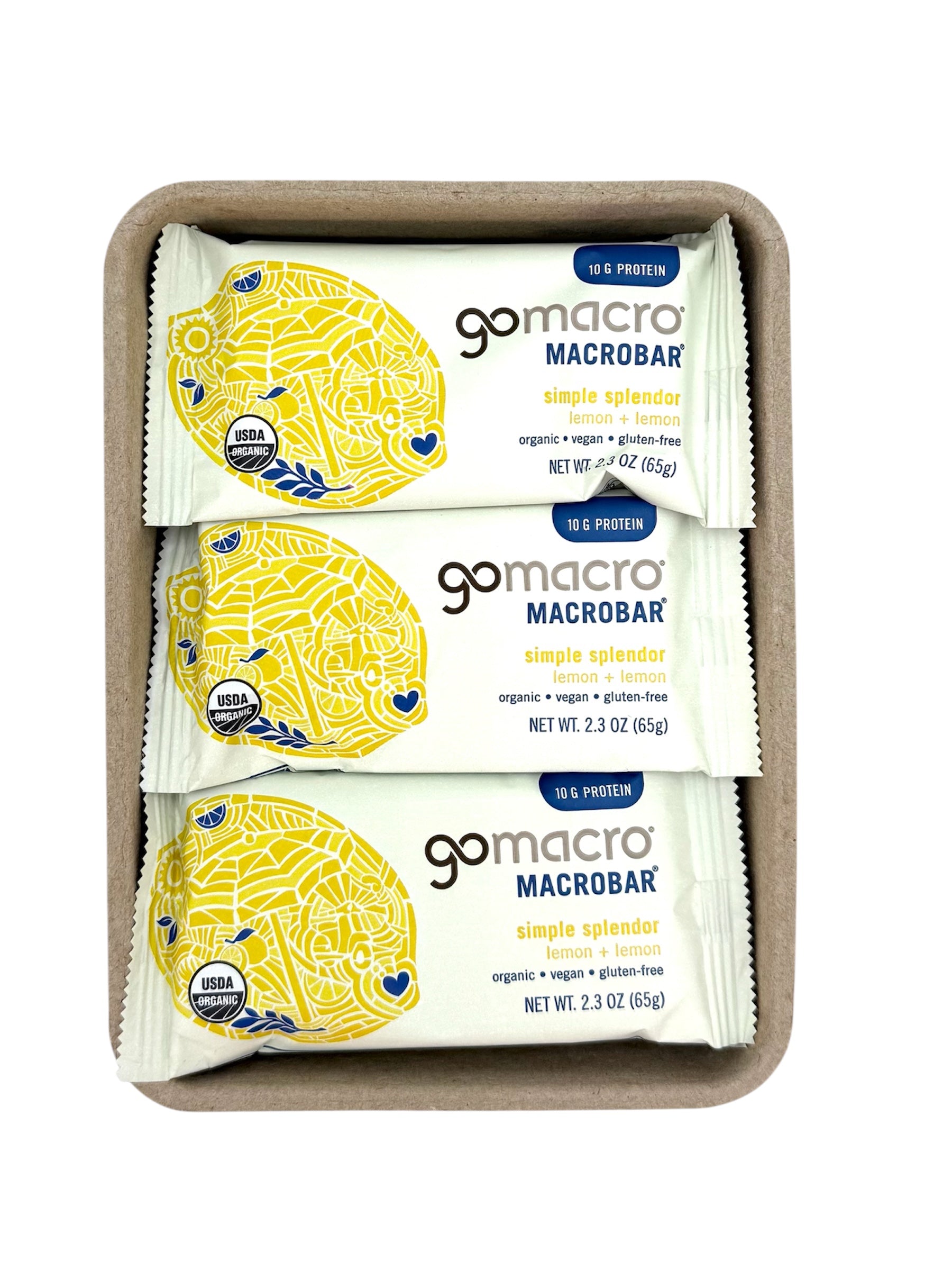 Protein Bar.  GoMacro Brand.  Pack of 12 bars.
