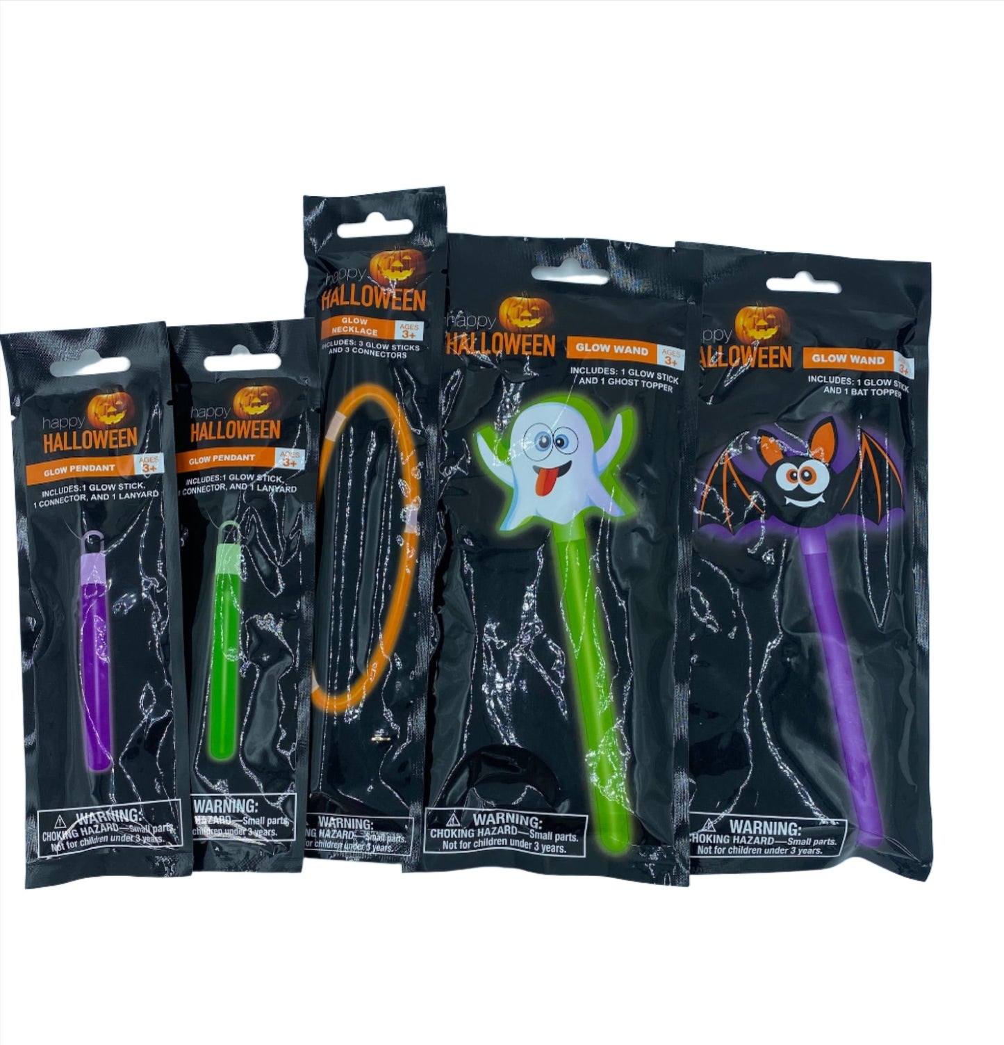 Glow Wands, Sticks and bracelets: Halloween. Assorted styles. 15 per order