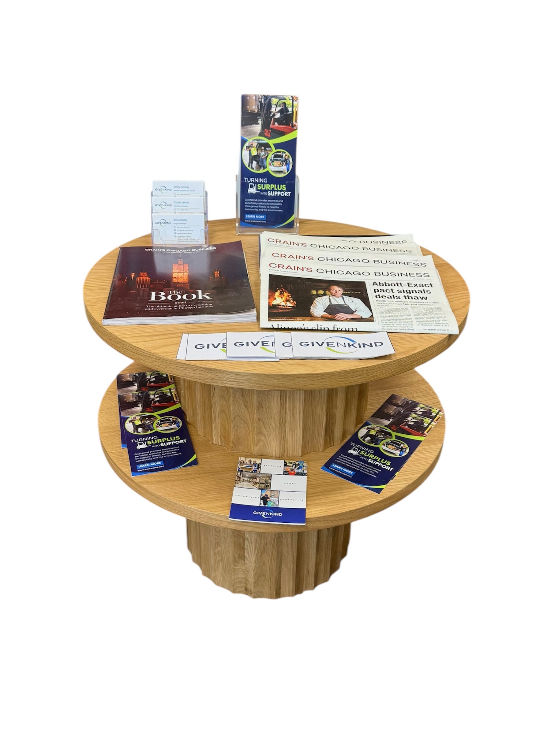 24 Inch Tiered Round Table