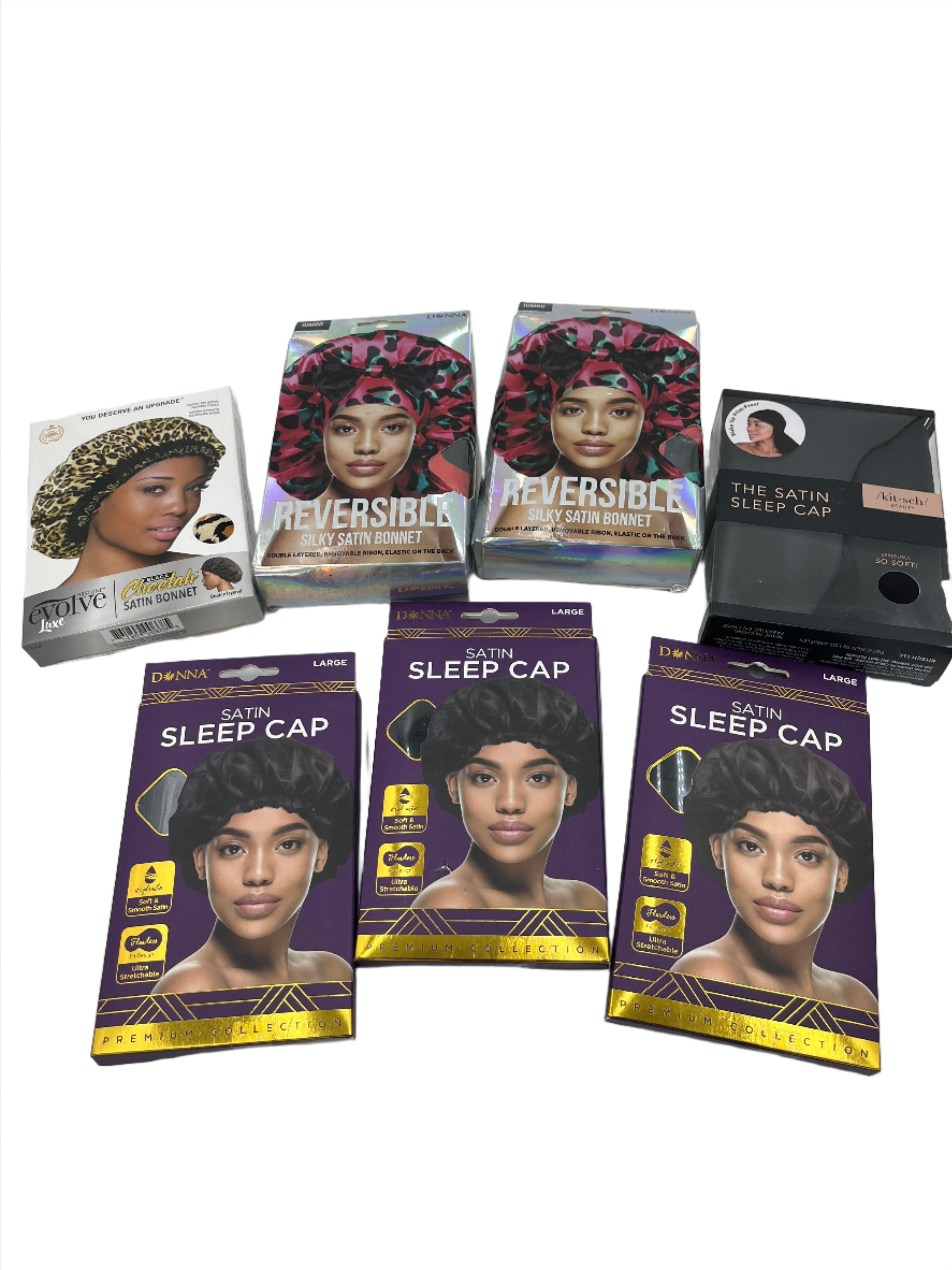 Hair Bonnet / Sleep Cap, Satin - Assorted Brands & Styles