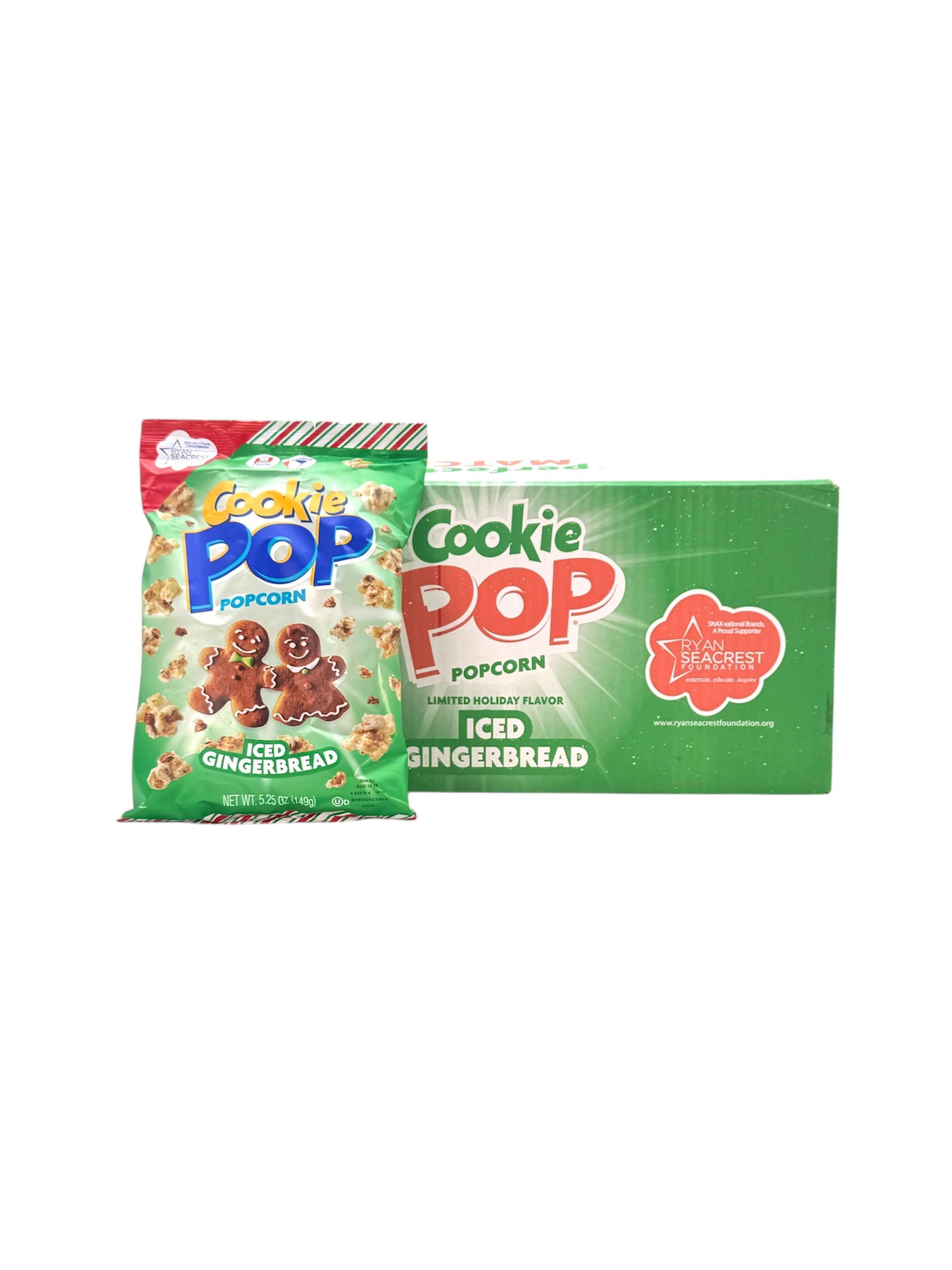 Iced Gingerbread Popcorn, 5.25 oz. Bag, Case of 12 Bags