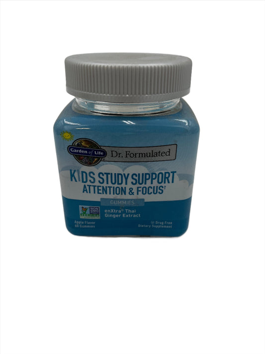 Supplement for Kids, Supports Attention & Focus, Gummies- Apple Flavor- Garden of Life, Case of 6 bottles