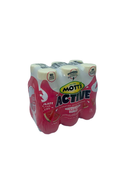 Mott's Active Hydrating Juice- Watermelon Burst.  8 oz bottle. Case of 24 bottles.