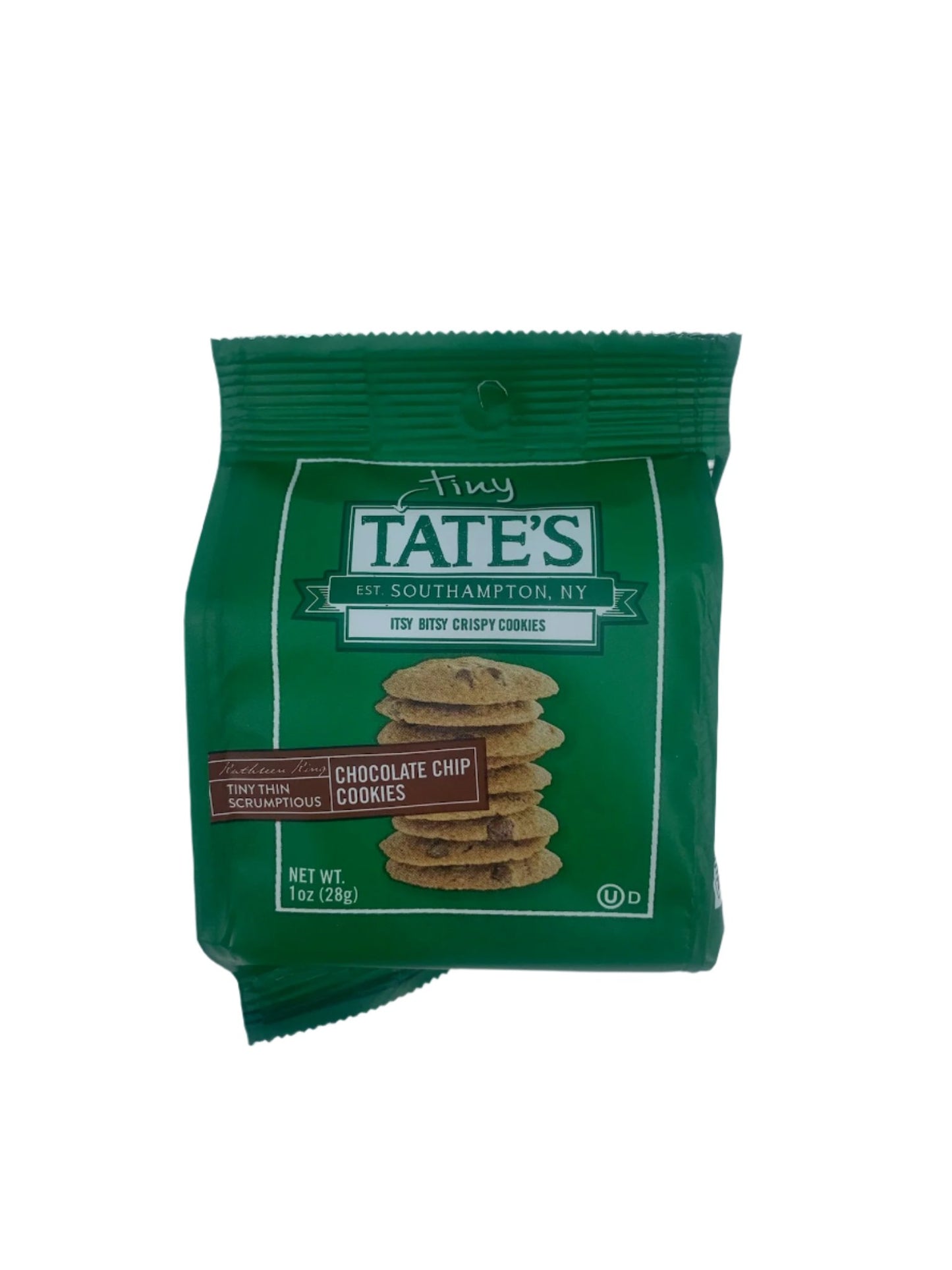 Tate's Bake Shop Itsy Bitsy Crispy Cookies.  1 oz pouch.  Case of 24 pouches.