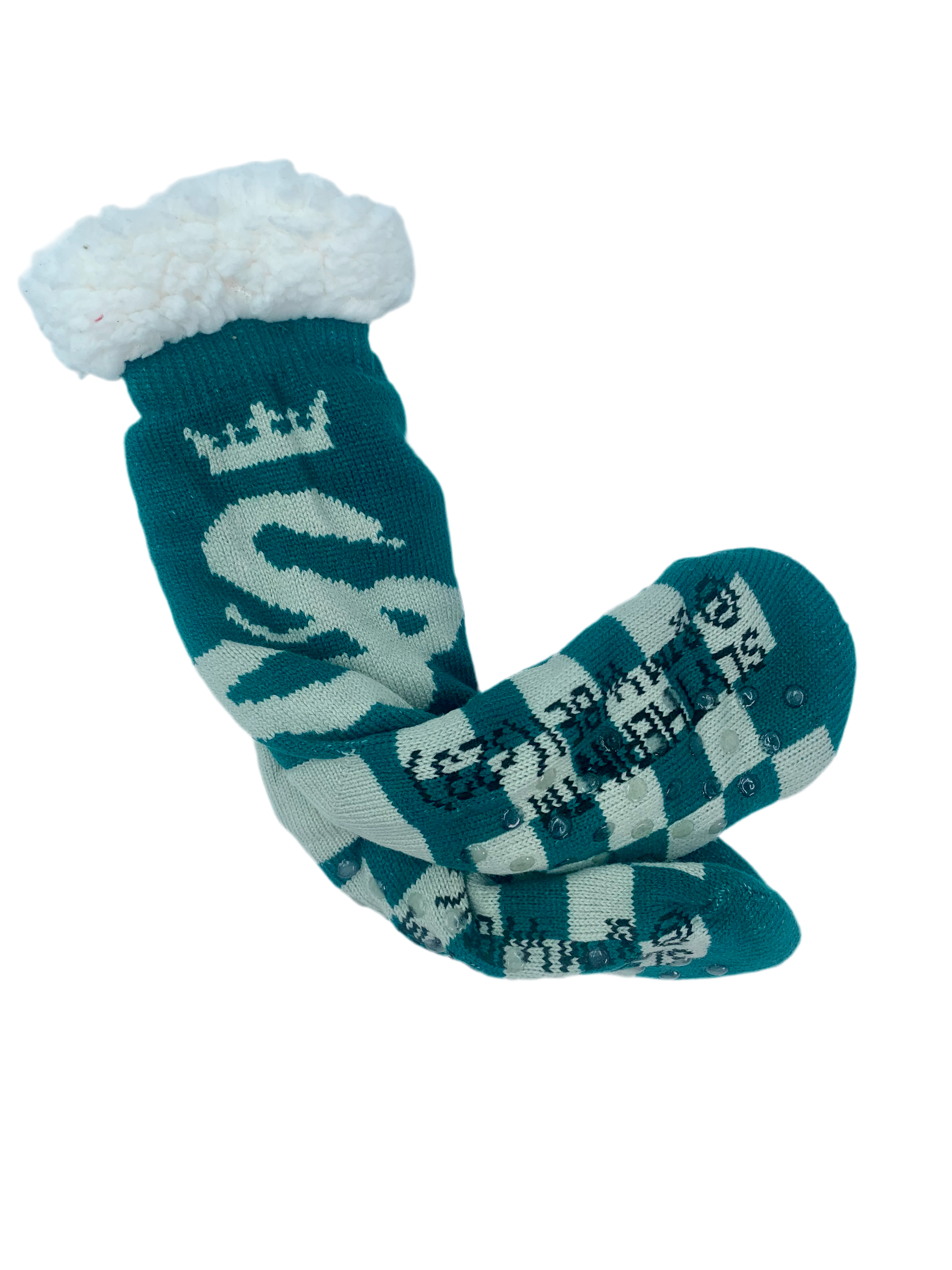Adult Sherpa Non Slip Slipper Socks. Assorted Styles.