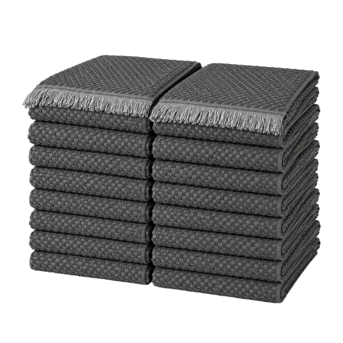 Bath Towels, Dark Gray, Case of 18 - IKEA Fjällstarr