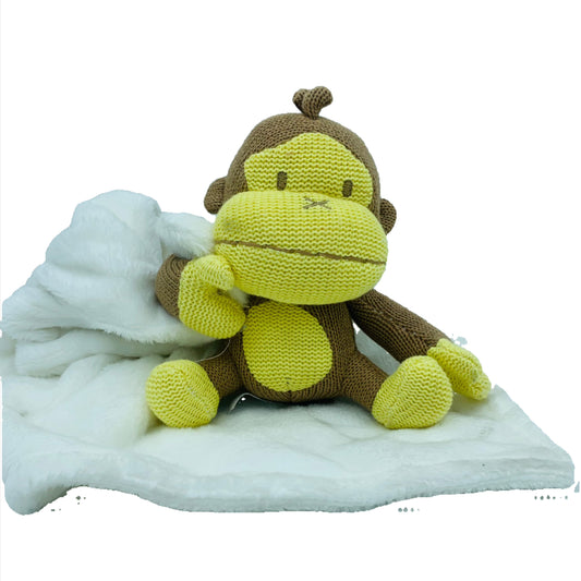 Baby Blanket with attached Monkey- Bag of 10