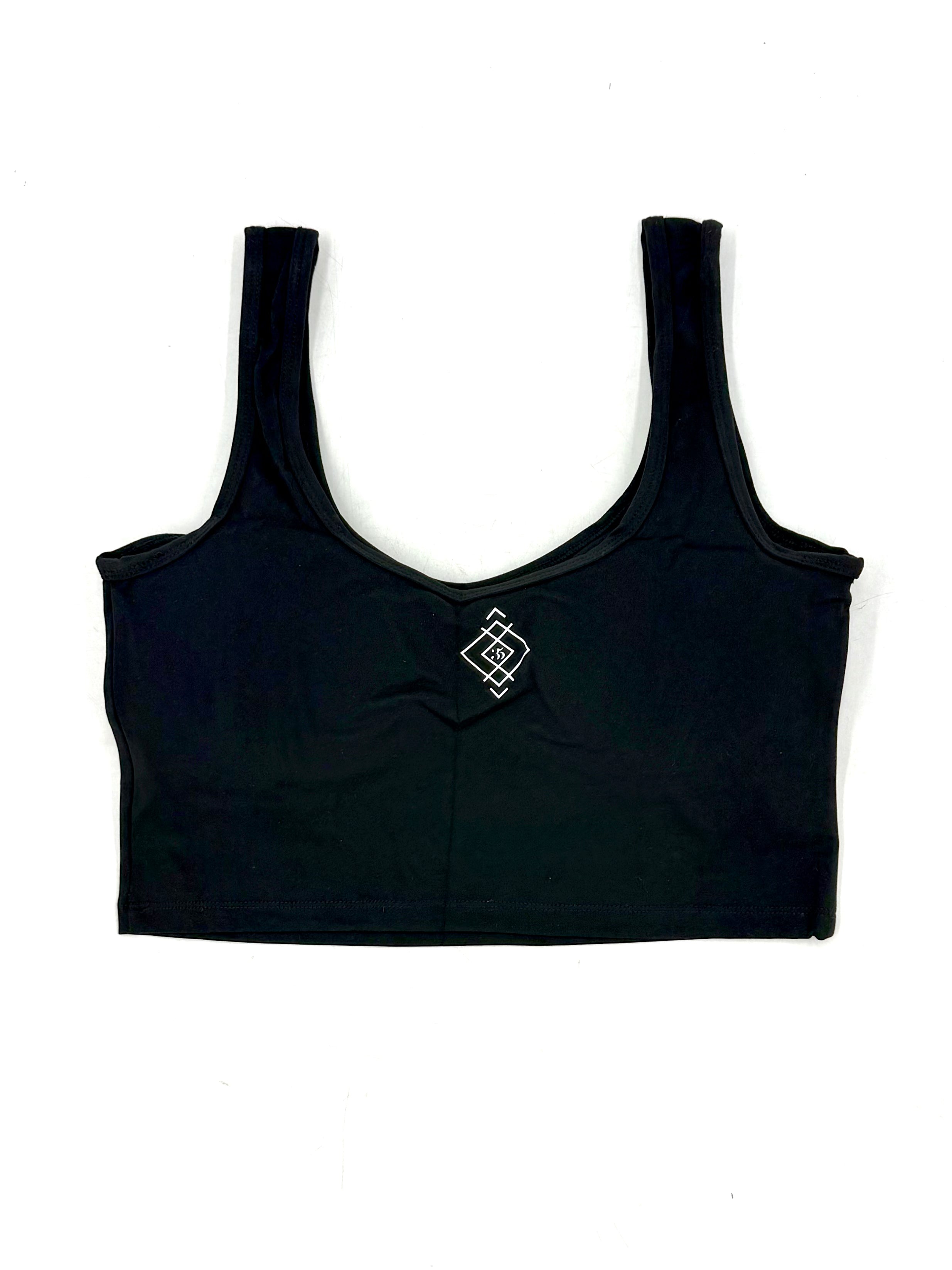 Black Cropped Athletic-Style Top - Tribe 35