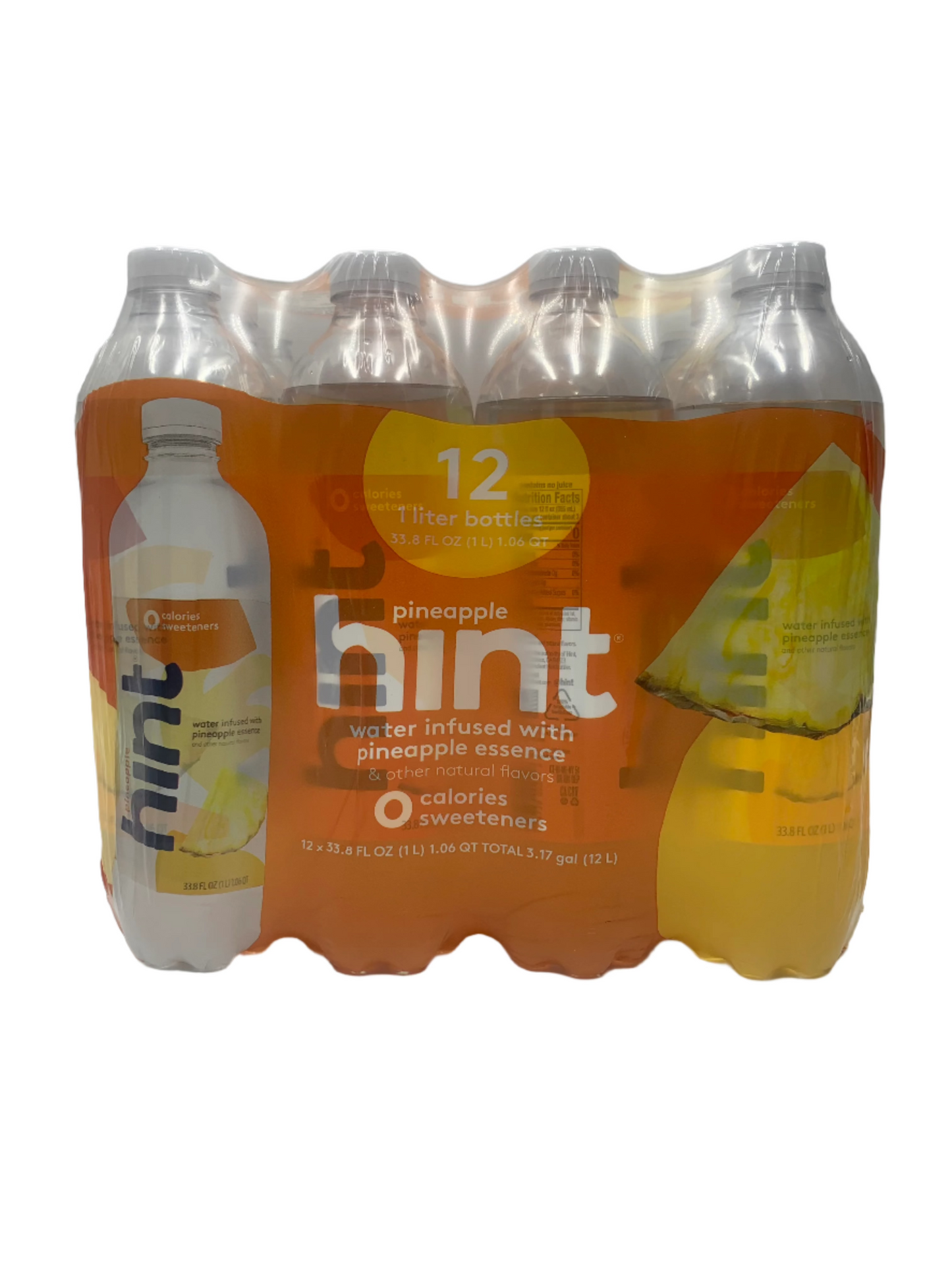 Hint Flavored Water- 1 liter bottle- Case of 12 bottles