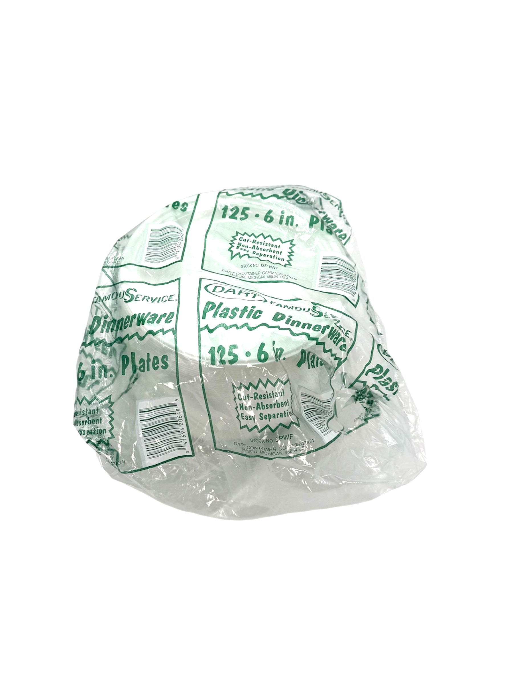 6-inch Round Plastic Plates, Case of 1,000