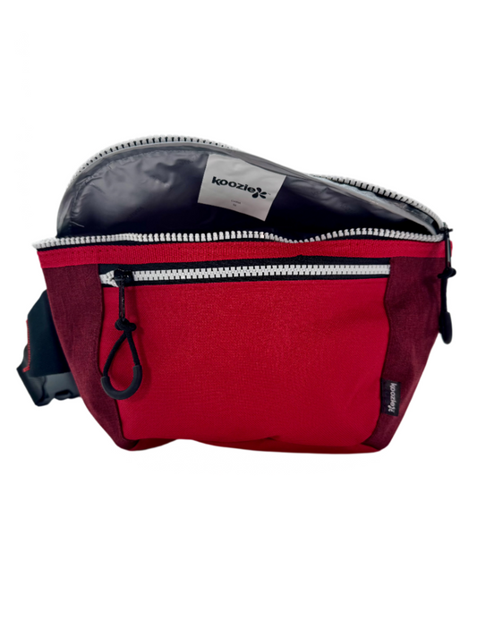 Red Insulated Fanny Pack/Belt Bag.  Koozie Brand