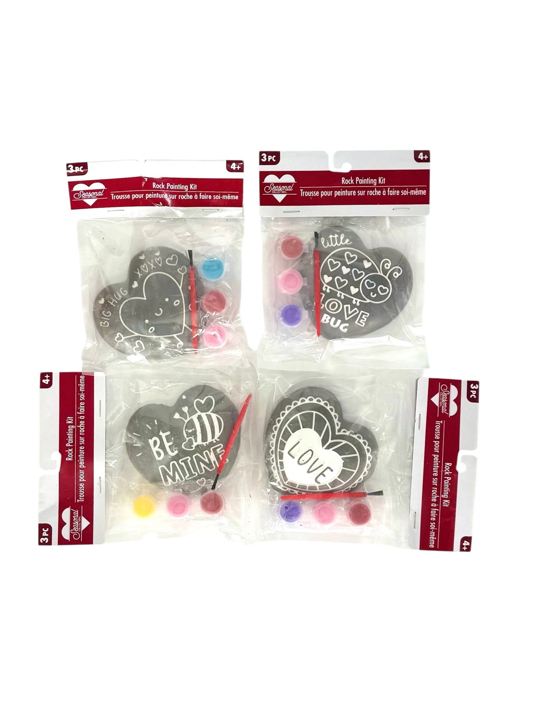 Rock Painting Kit, Heart Shaped - Case of 16 Kits