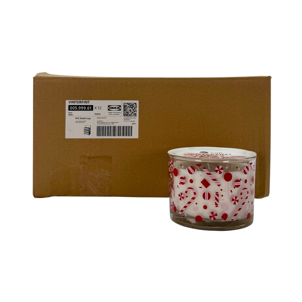 Candy Cane Scented Candle - IKEA Vinterfint