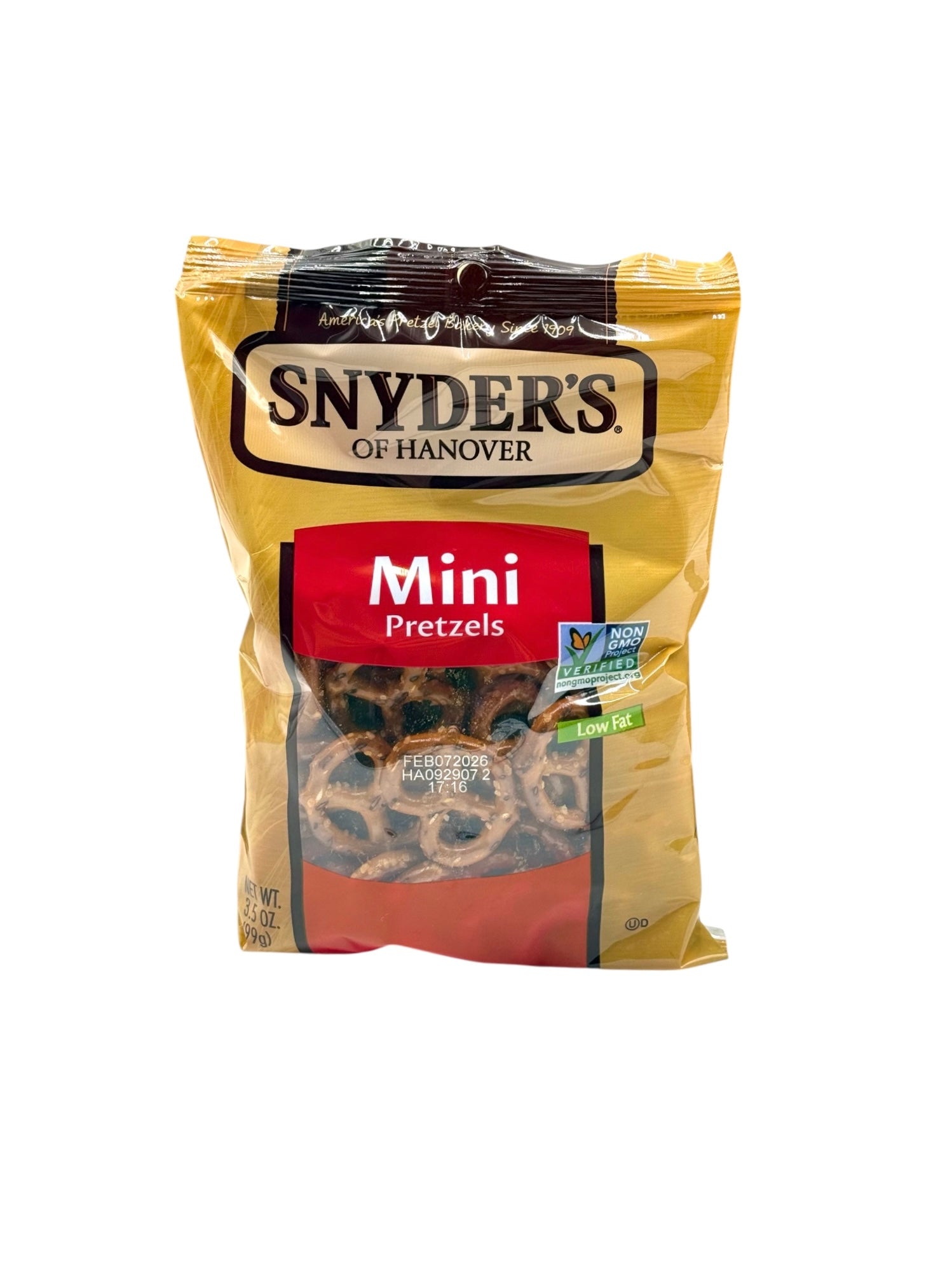 Snyder's Mini Pretzels, 3.5 oz. Bag, Case of 8 Bags