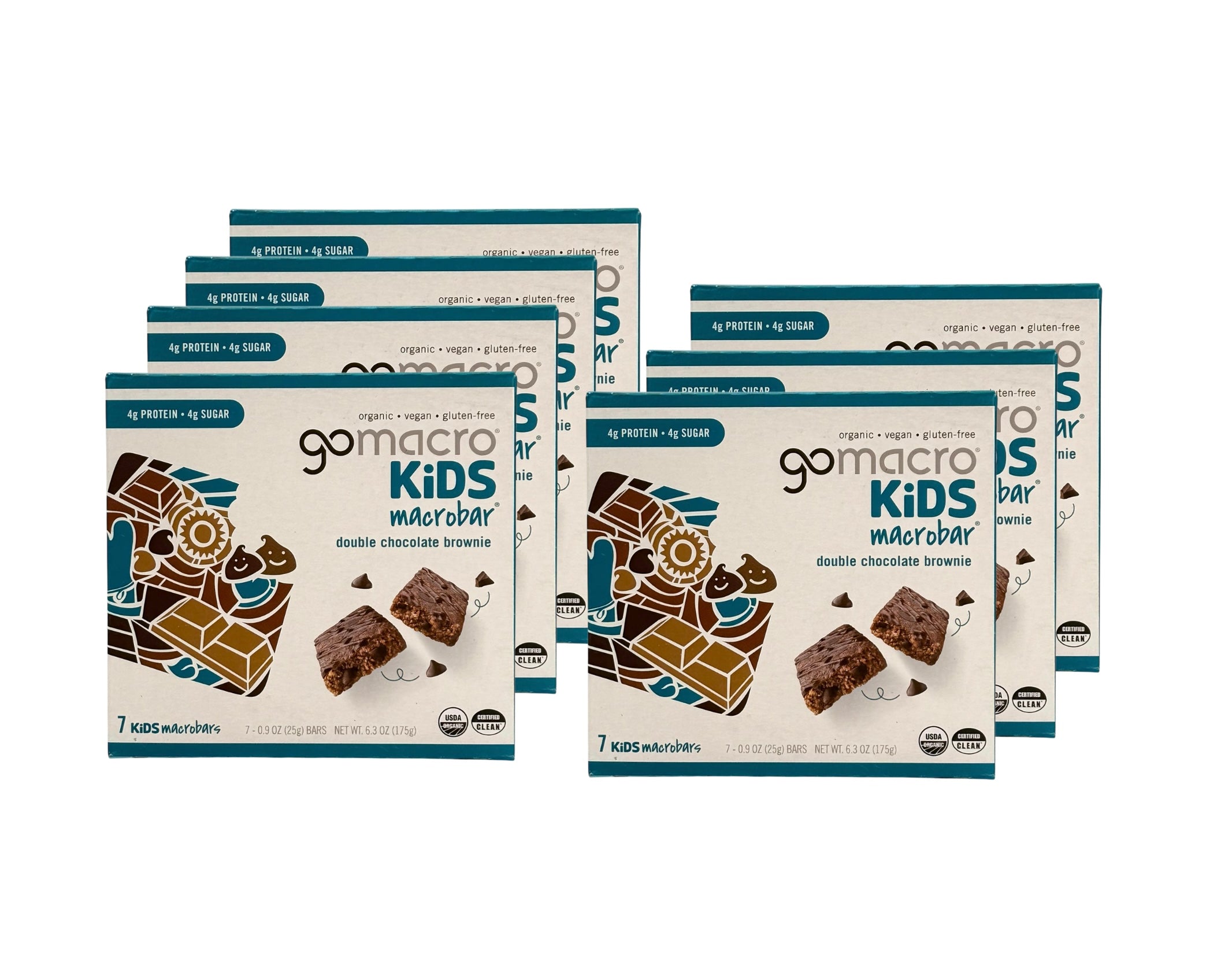 GoMacro Kids Double Chocolate Brownie Macrobar, Case of 49 Bars