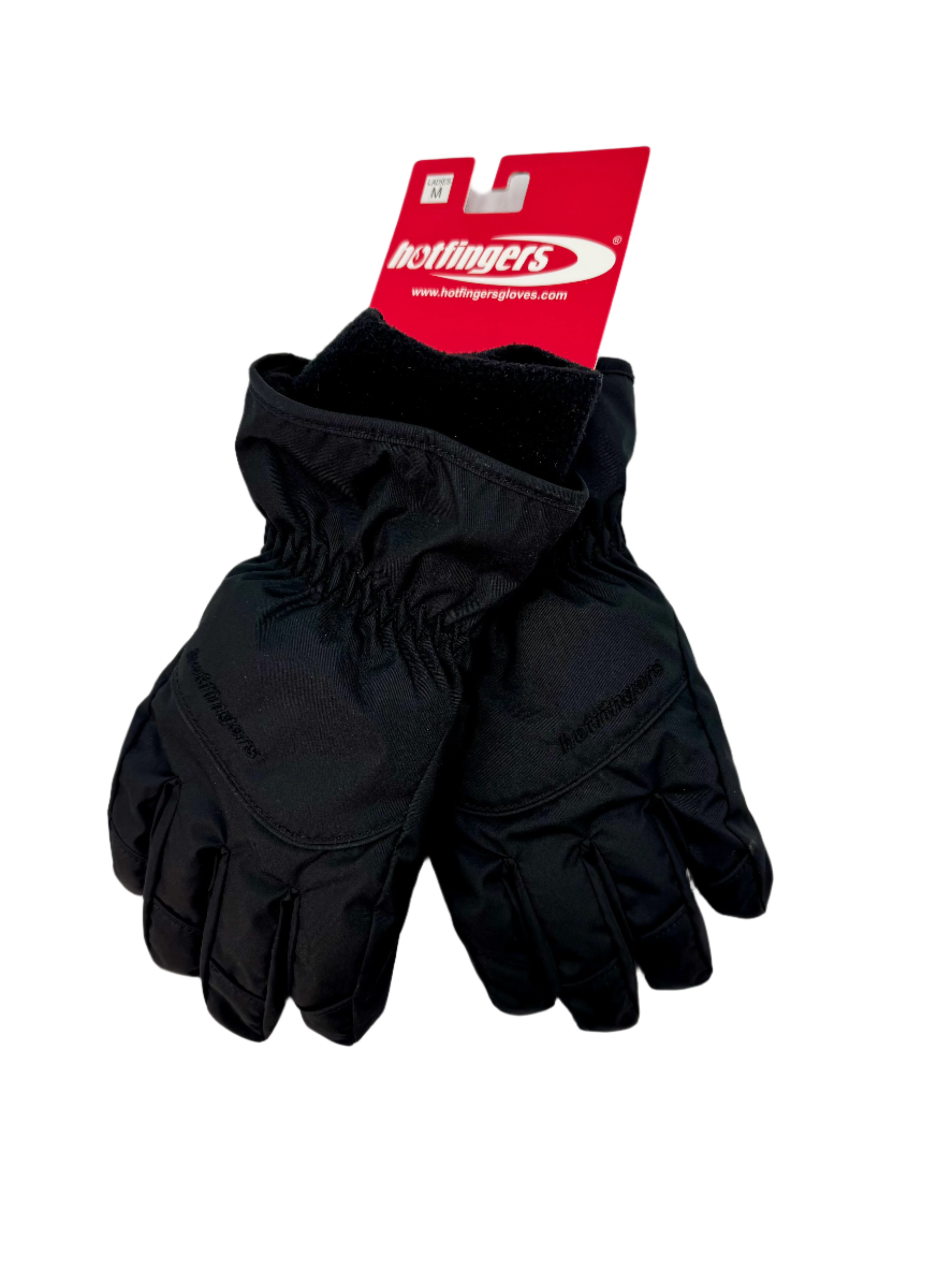 Ladies Gloves.  Black.  Hot Fingers Brand