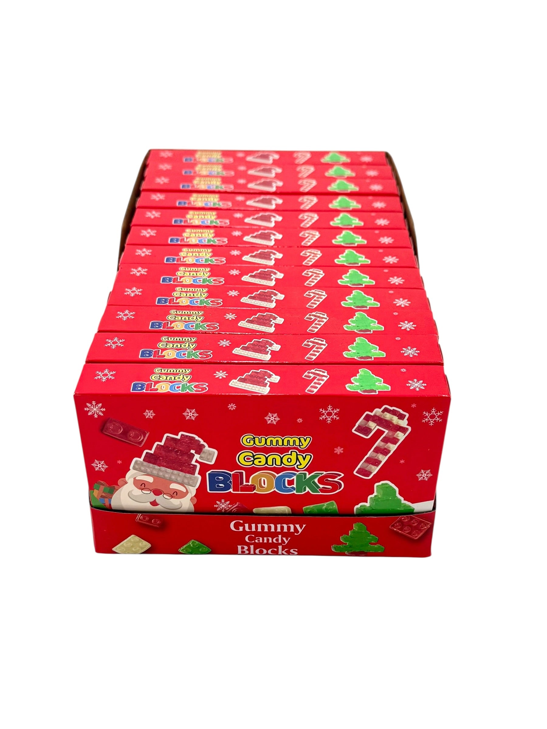 Christmas Gummy Candy Blocks, Nice! Brand - 3.53 oz. Package, Case of 12
