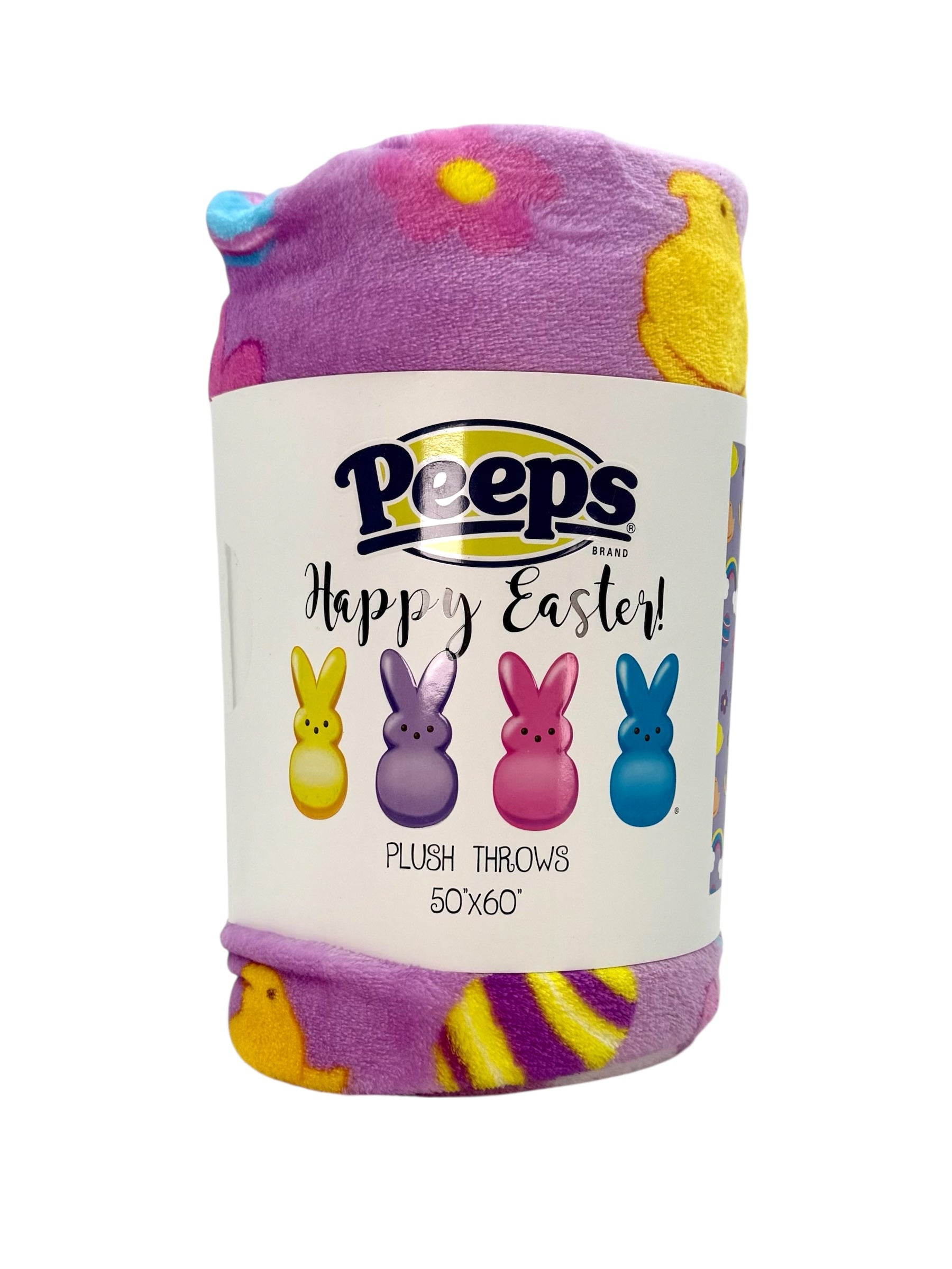 Plush Throw Blanket, Peeps Design - 50" x 60"