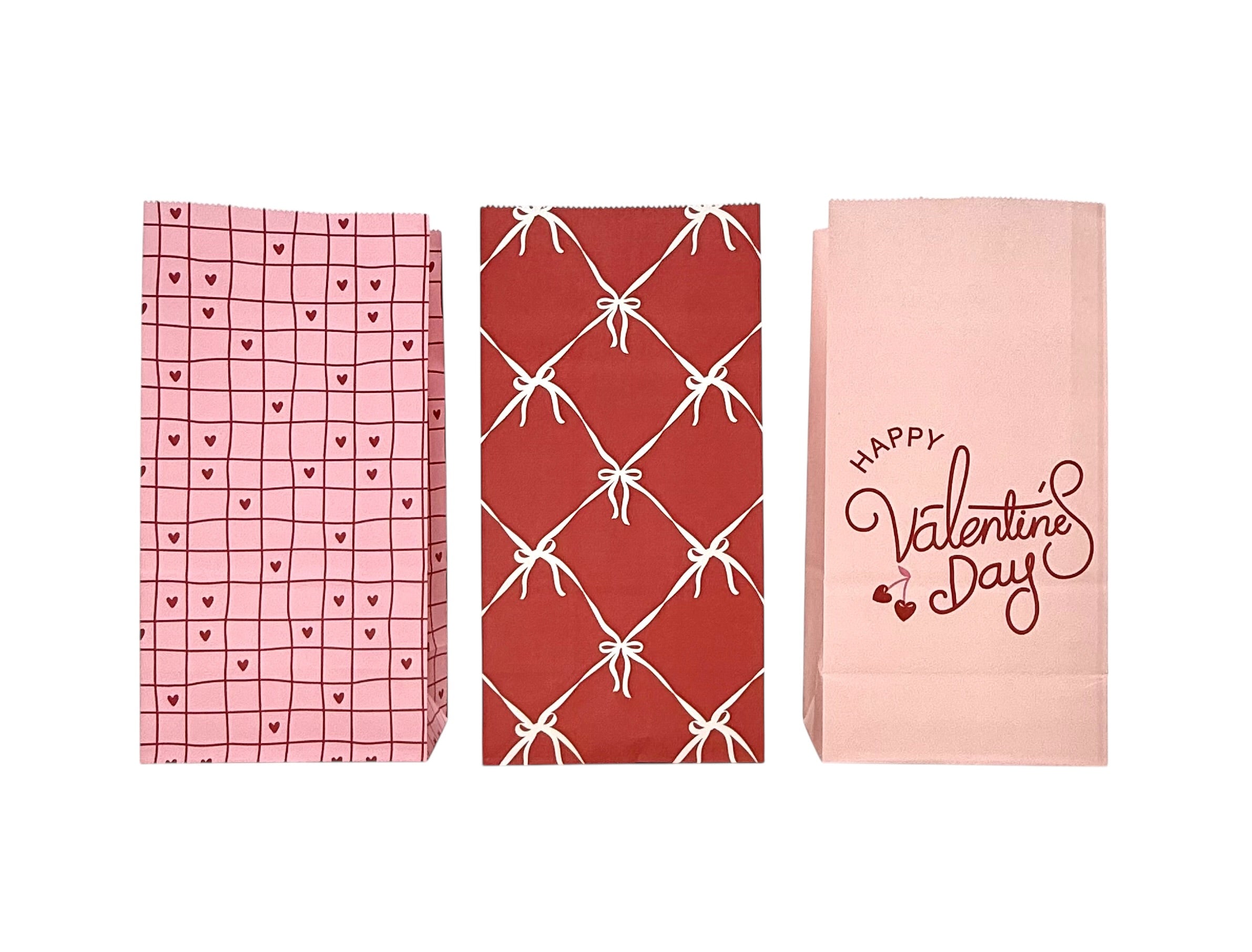 Favor Sack Bags, Bow, Heart & Valentine Set - Pack of 72 Bags