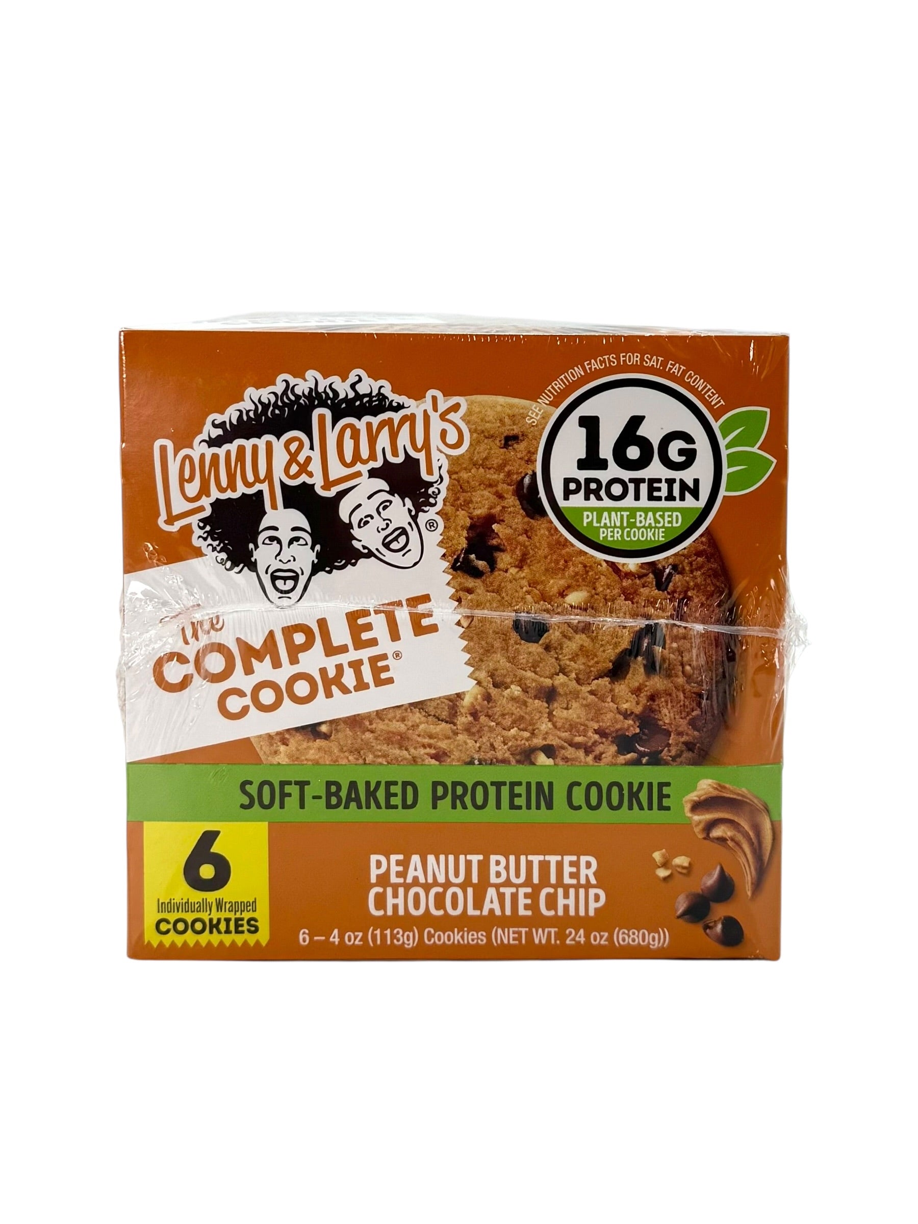 Lenny & Larry's Soft-Baked Protein Cookies, Peanut Butter Chocolate Chip - Pack of 6 Cookies, Case of 12 Packs