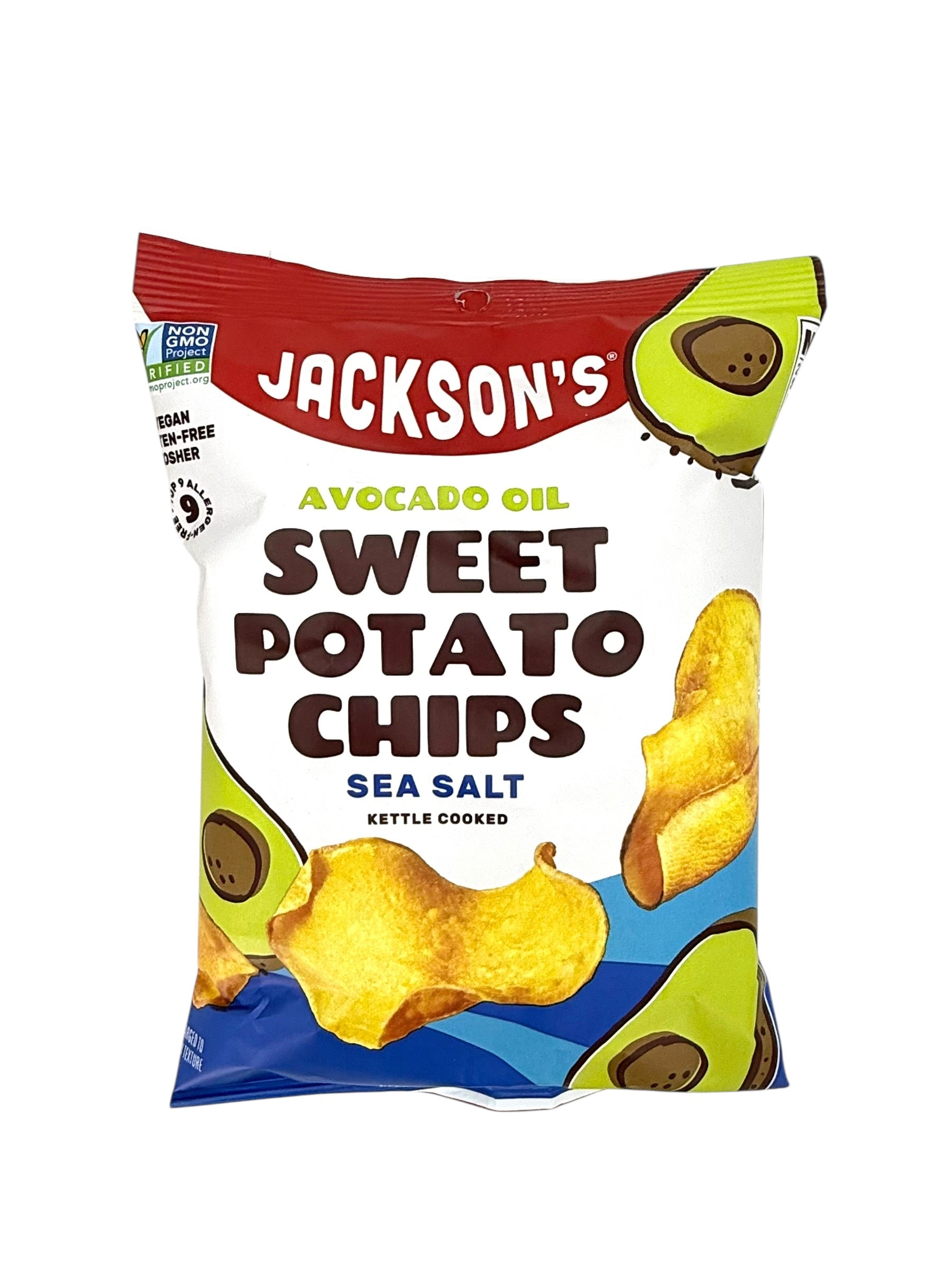 Jackson's Sweet Potato Chips, Avocado Oil Sea Salt - 2.5 oz. Bag, Case of 8 Bags