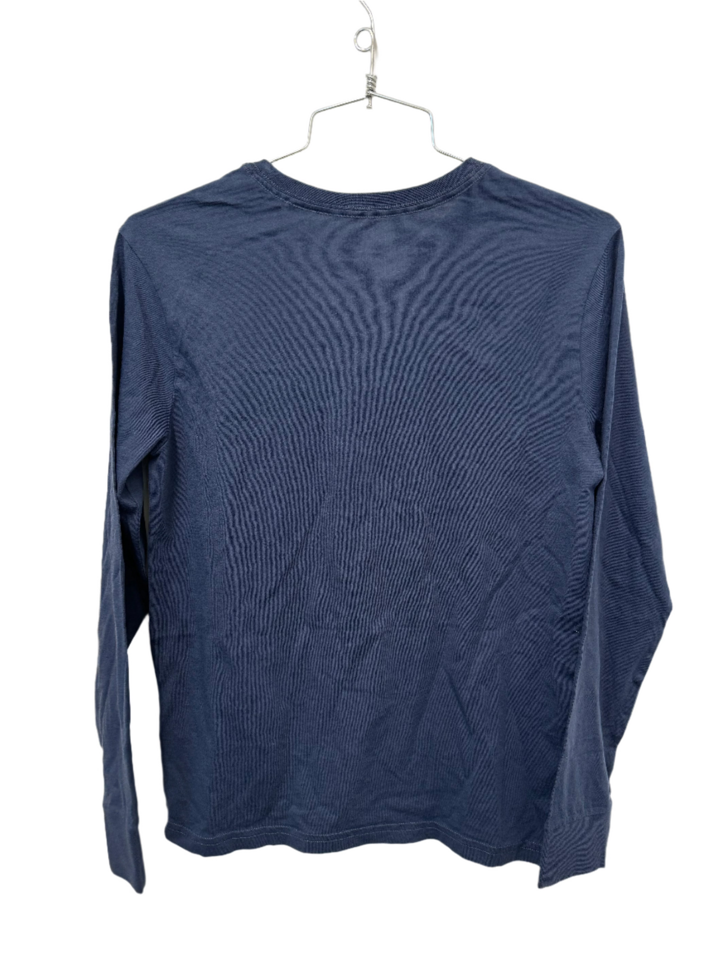 Youth Patagonia Long Sleeve Logo Shirt in Navy