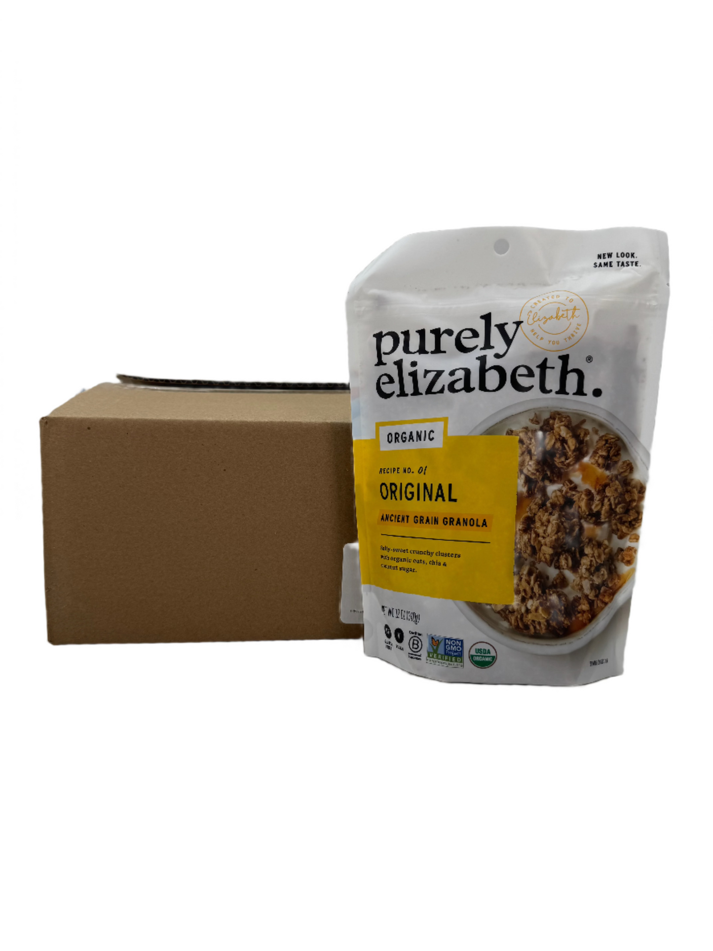 Purely Elizabeth Ancient Grain Granola- Original Flavor -  12 Oz Bag - Case of 6 bags