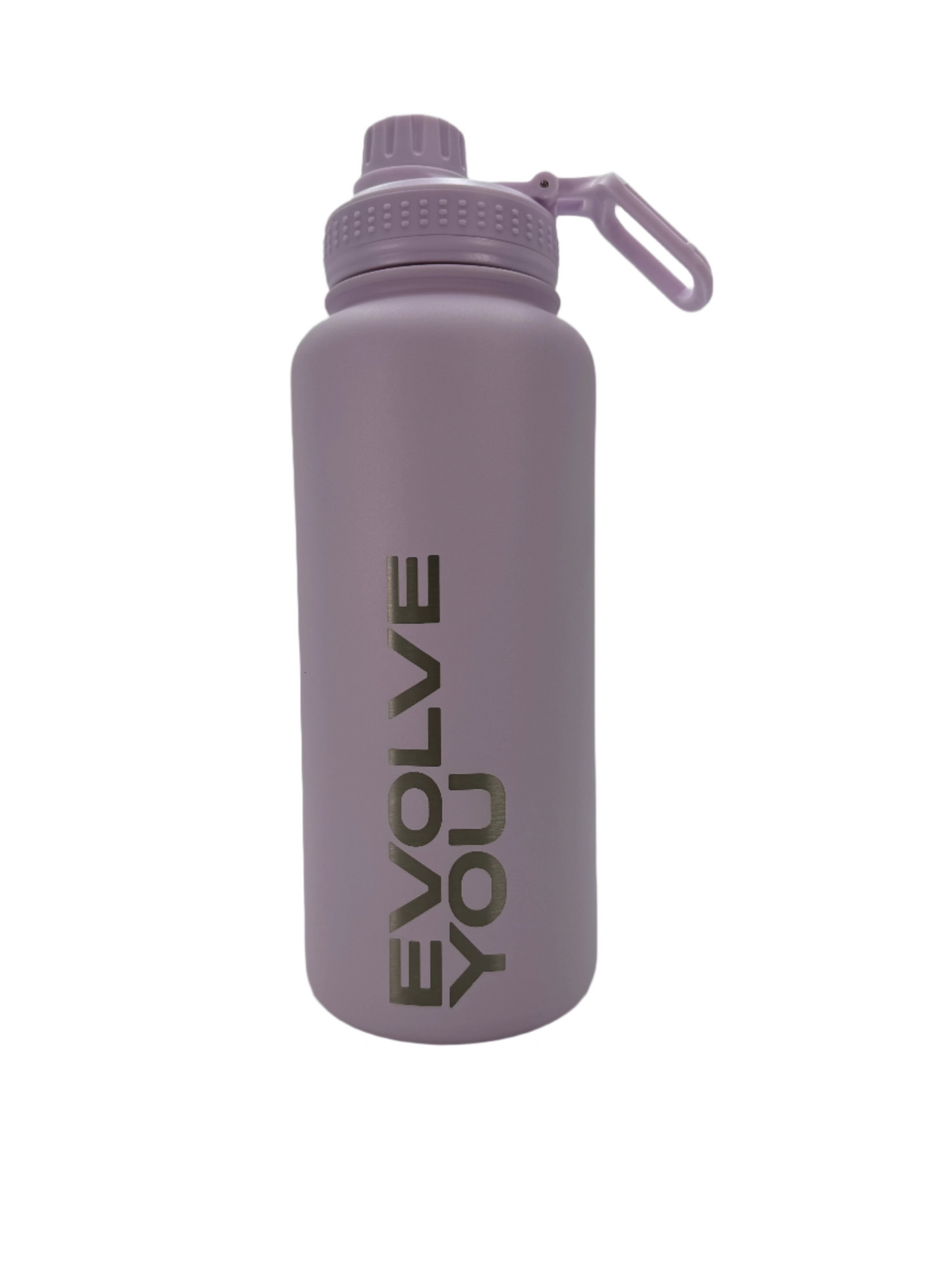 Stainless Steel Water Bottle with Screw Top Lid, EvolveYou Brand, 32 oz bottle