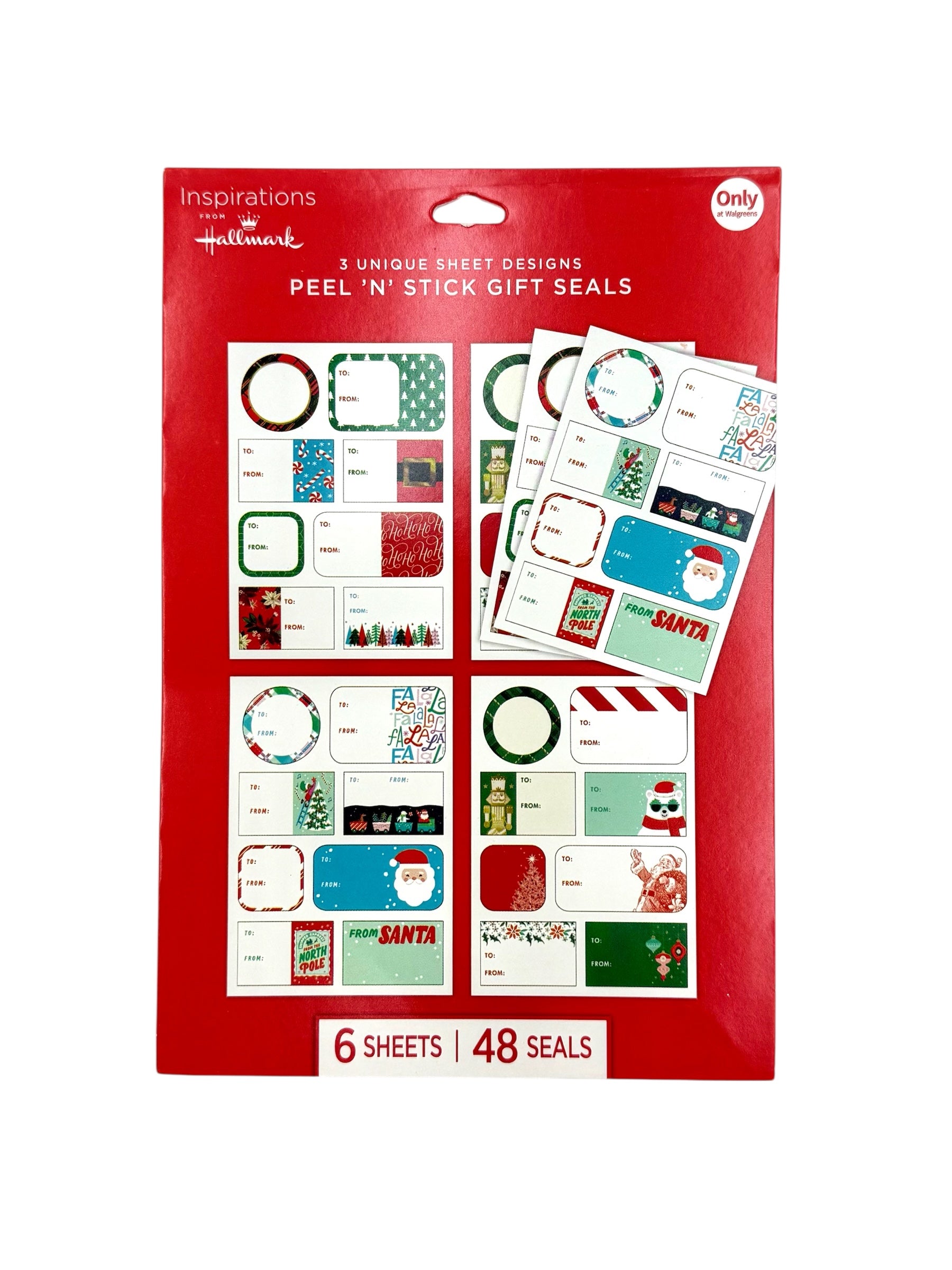 Christmas Peel 'n' Stick Gift Tag Labels, Pack of 48 Labels