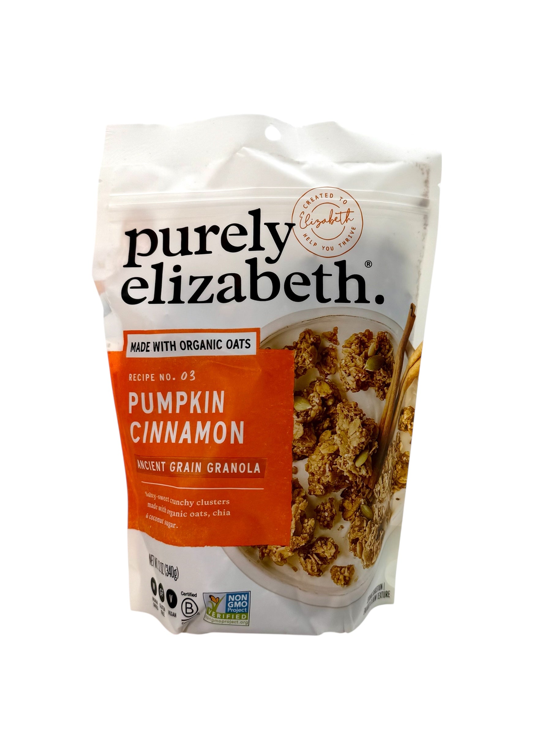 Pumpkin Cinnamon Ancient Grain Granola,  Purely Elizabeth - 12 oz. Bag, Case of 6 Bags