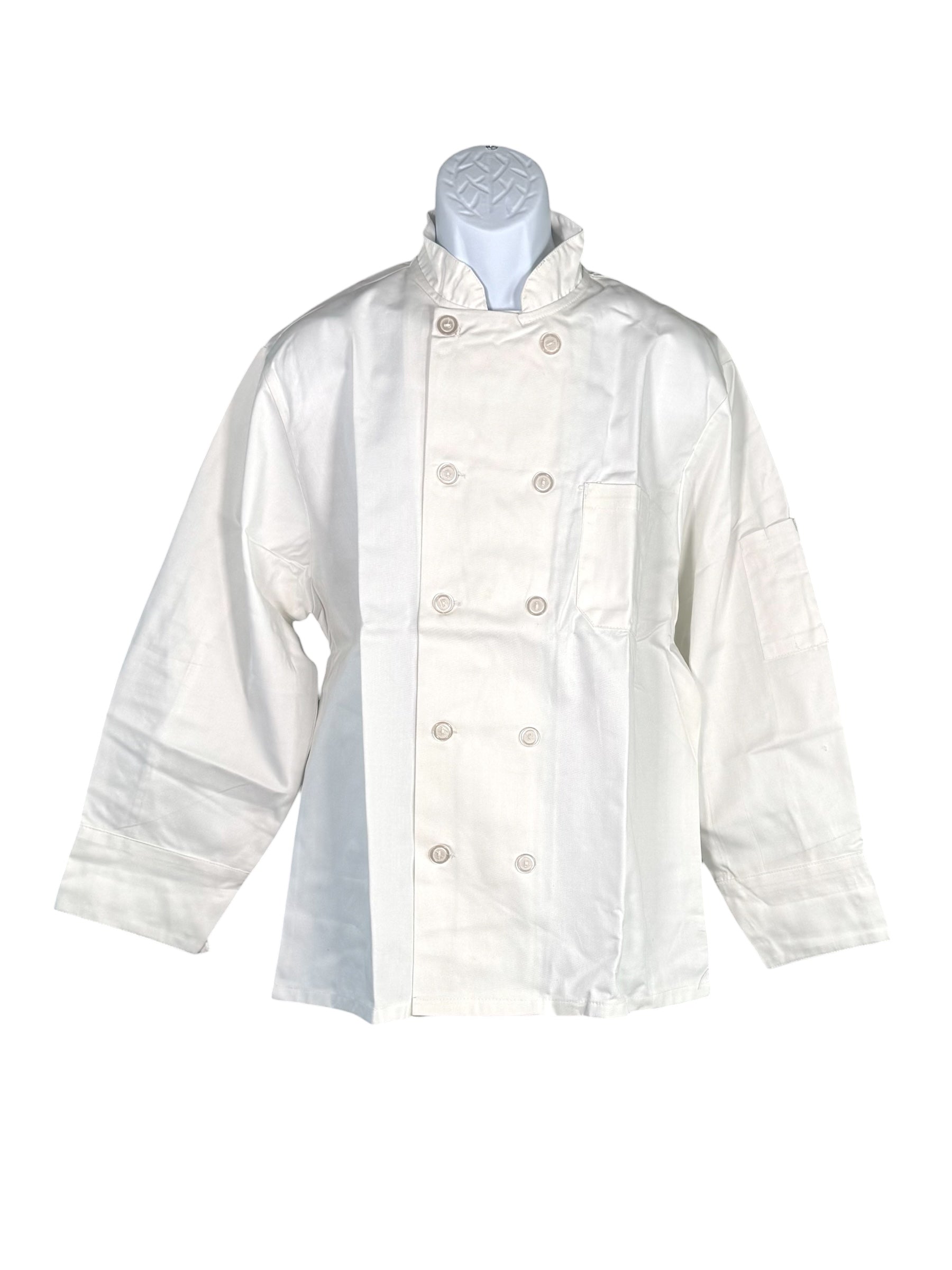 Unisex Long Sleeve Chef Coat, White - Assorted Styles